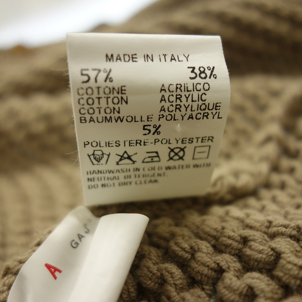 美品◆エンポリオアルマーニ カーディガン ショール デザイン コットン混 メンズ ブラウン系 サイズ48 EMPORIO ARMANI【AFB10】