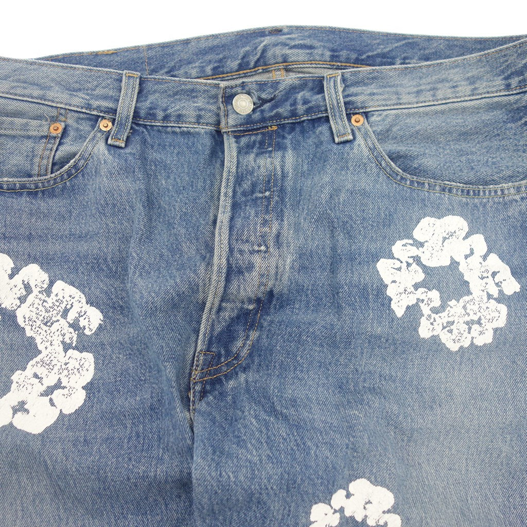 中古◆デニムティアーズ×リーバイス デニムパンツ 501DT ライトウォッシュ フラワー刺繍 メンズ ブルー サイズ36 PC9-A1592-0001 DENIM TEARS × LEVI'S【AFB45】