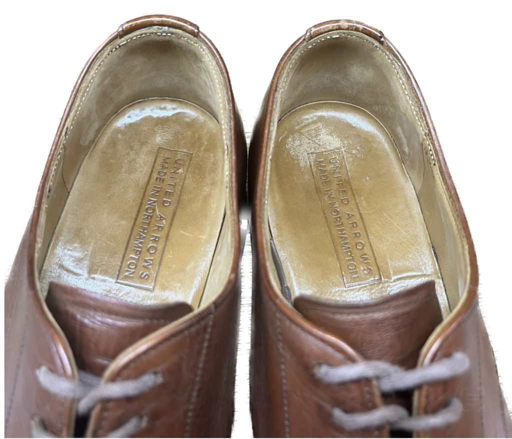 二手 ◆United Arrows 皮鞋 U 小费尺寸 6 相当棕色 UNITED ARROWS