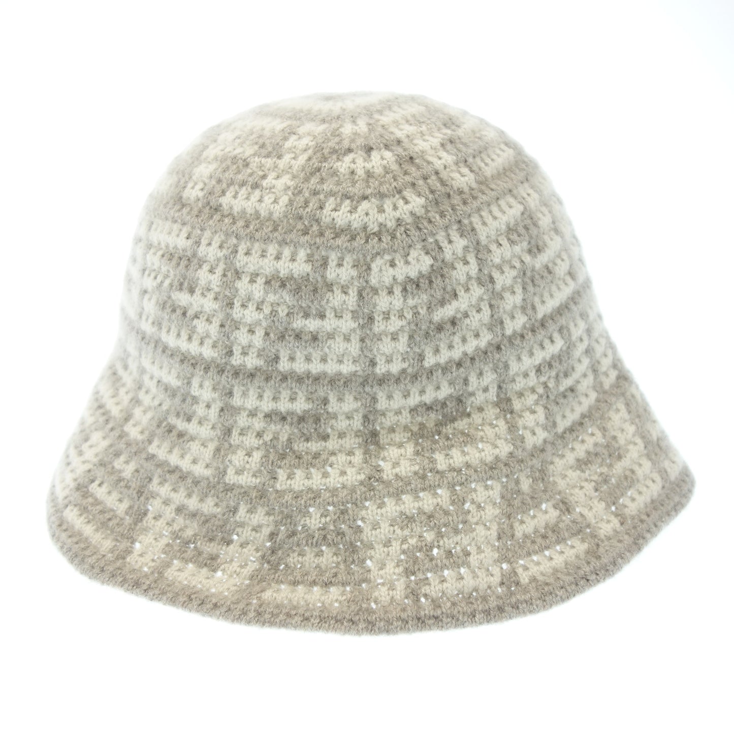 フェンディ バケットハット 帽子 カシミヤ ズッカ ベージュ系 FENDI【AFI22】【中古】