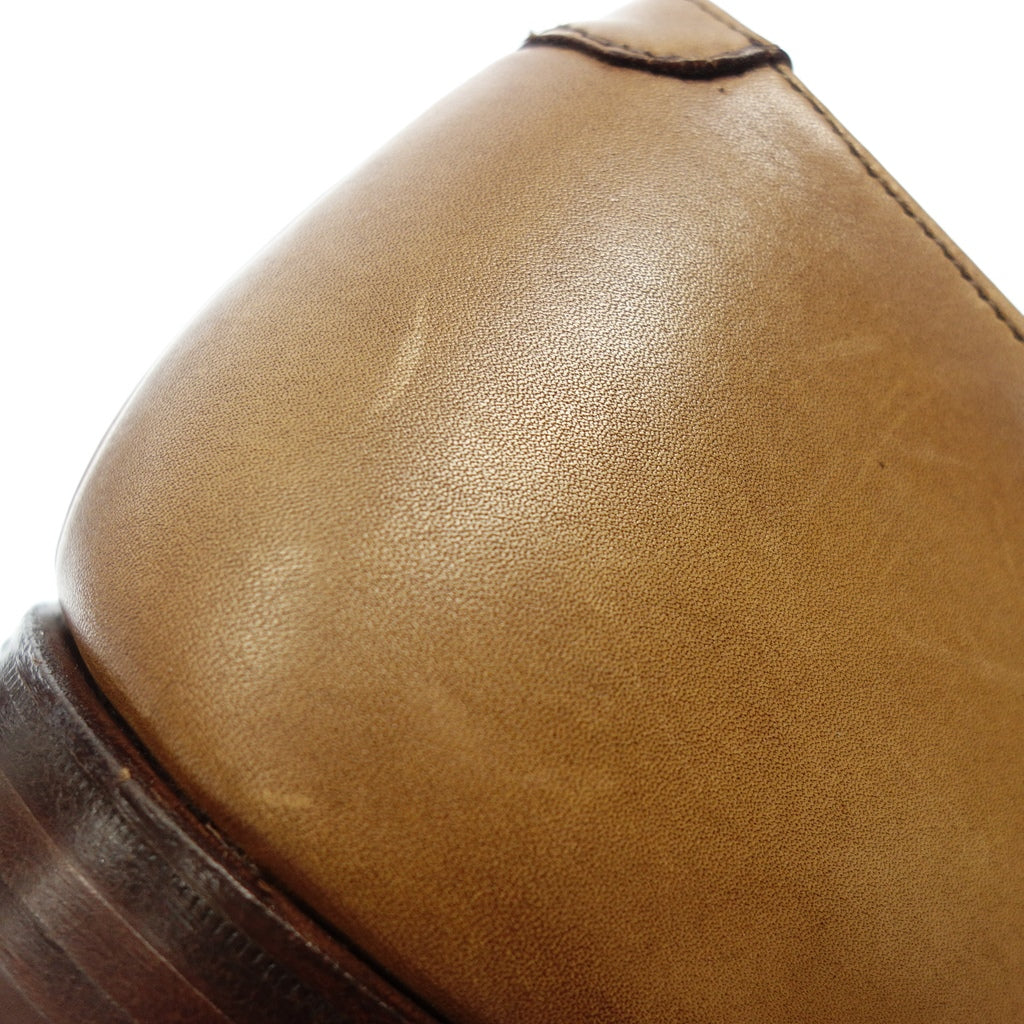 美品◆クロケット&ジョーンズ レザーシューズ シングルモンク PULLMAN ハンドグレード 5895 ベージュ メンズ サイズ7D CROCKETT&JONES【LA】