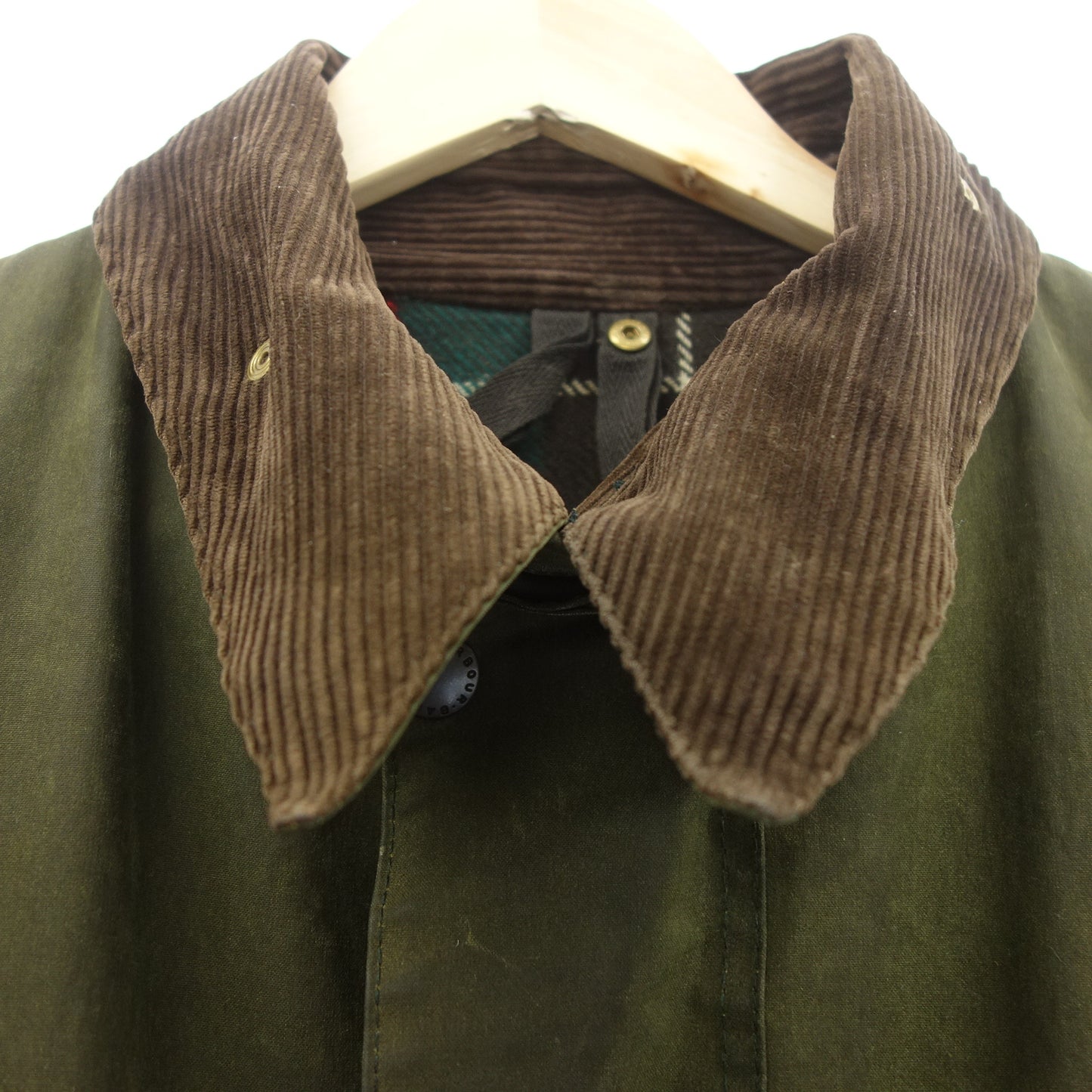 中古◆バブアー オイルドコート ジャケット ノーザンブリア 1990年代 サイズ46 メンズ カーキ Barbour【AFA5】