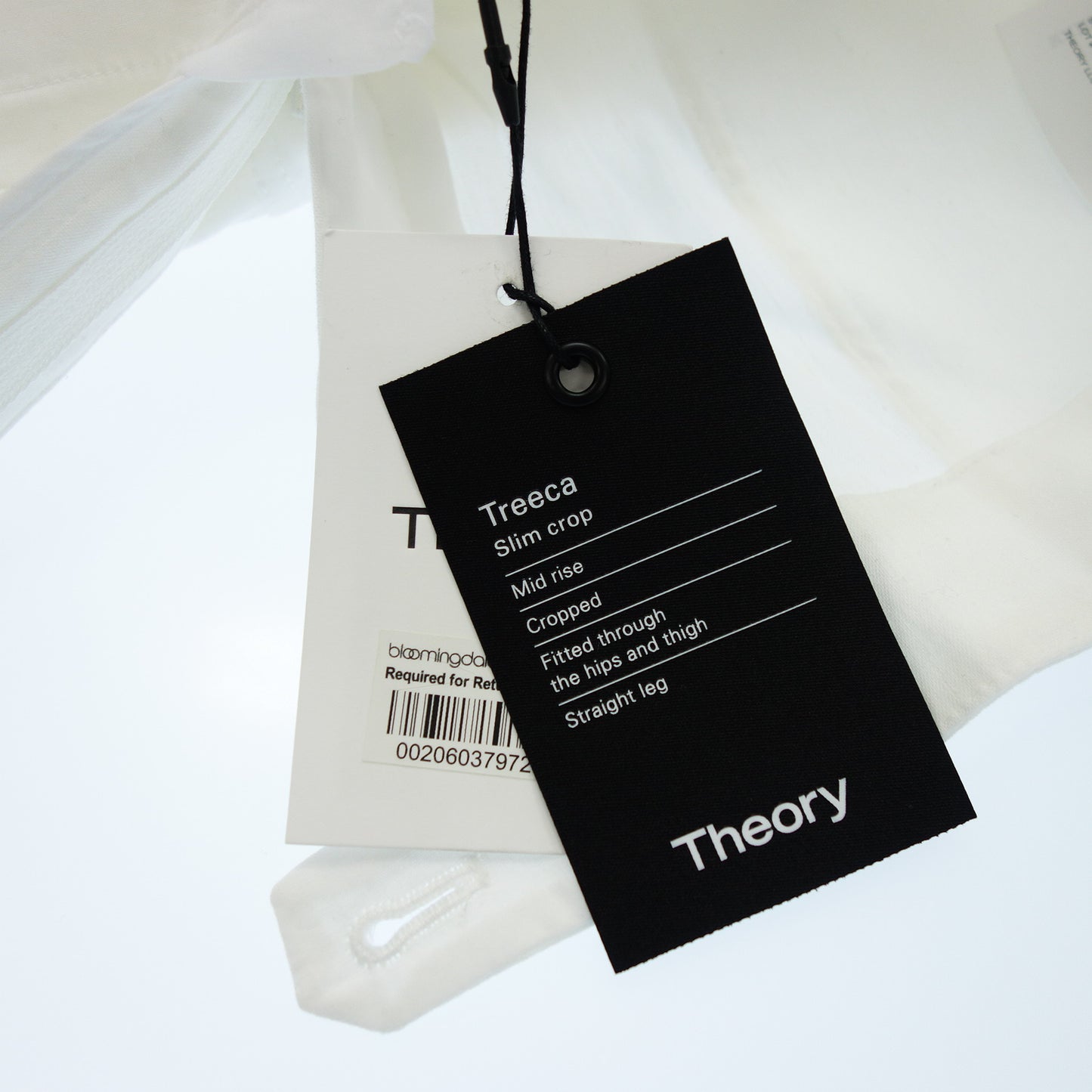セオリー スリム クロップ パンツ タグ付 レディース ホワイト 4 theory【AFB50】【中古】