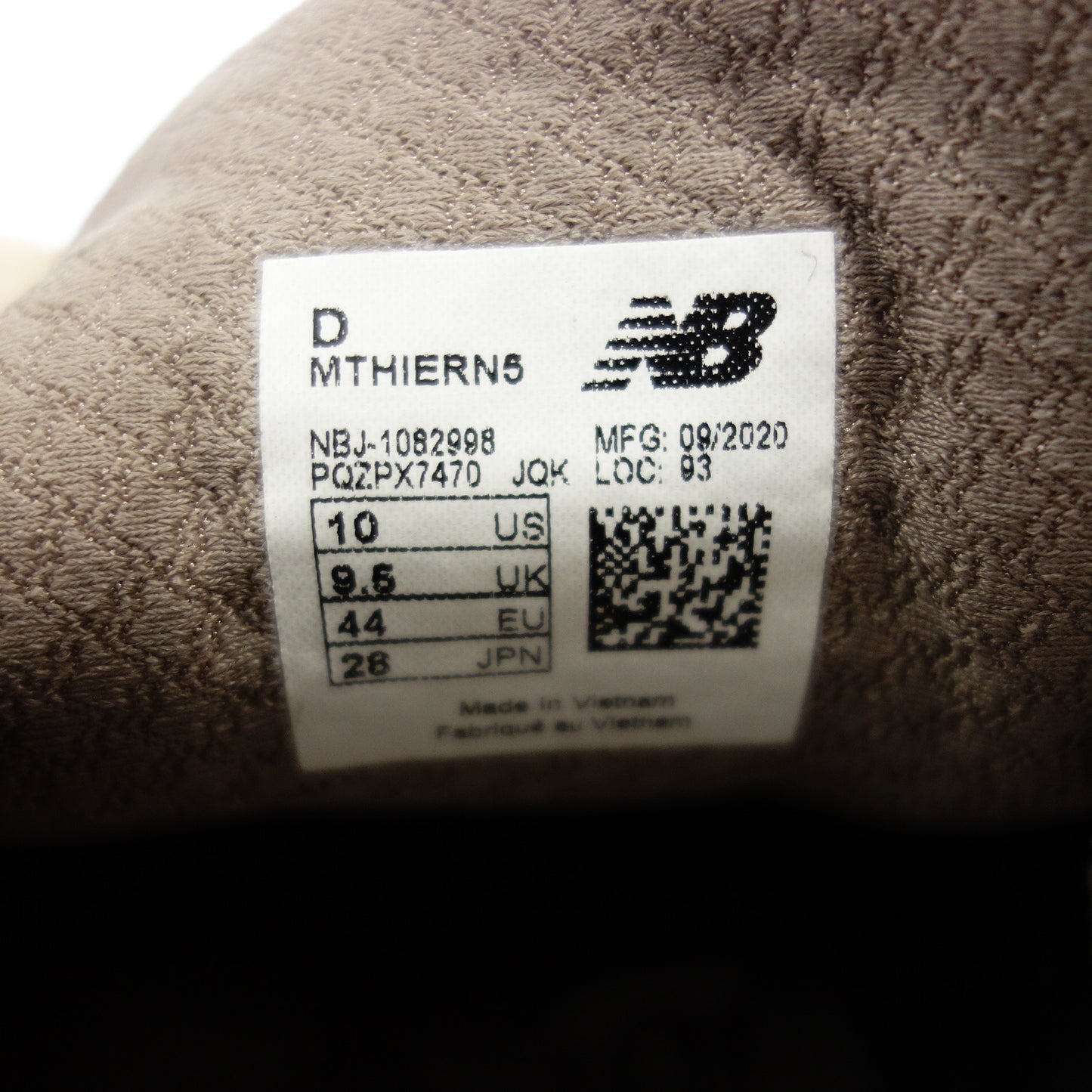 ノンネイティブ ニューバランス スニーカー フレッシュ フォーマ ヒエロ モル メンズ ブラウン系 28cm nonnative×New Balance【AFD8】【中古】