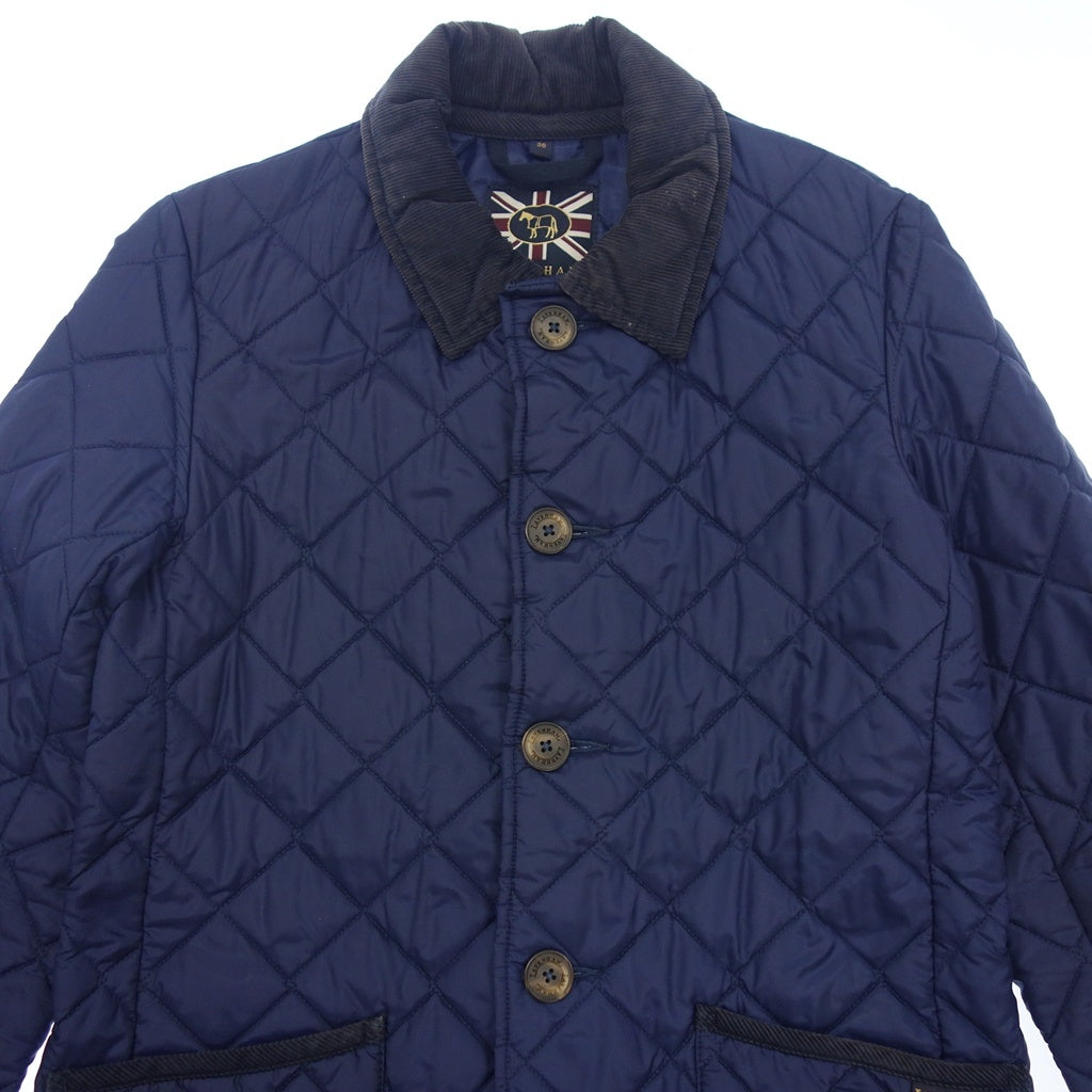 美品◆ラベンハム キルティングコート レクサム メンズ ネイビー サイズ36 LAVENHAM【AFB1】