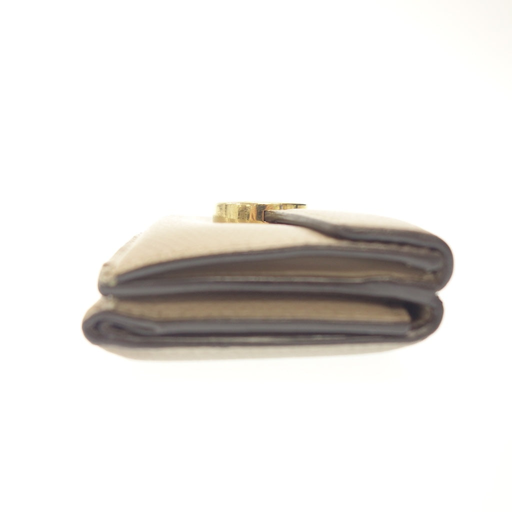 中古◆フェンディ コンパクト 3つ折り財布 F is Fendi ベージュ FENDI【AFI8】