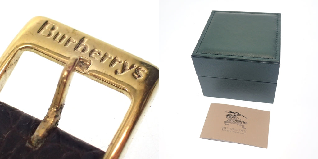 バーバリー ジャンク 腕時計 クォーツ ゴールド 文字盤白 ノバチェック 11200G 箱付き BURBERRY【AFI19】【中古】