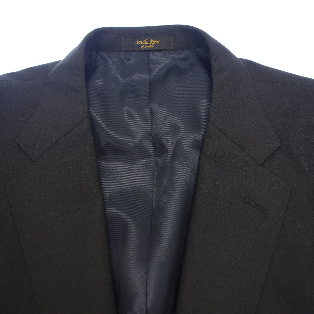 美品◆サヴィルロウ スーツ britnnia ウール メンズ ブラック系 ネーム入り サイズ104 savile row【AFB26】