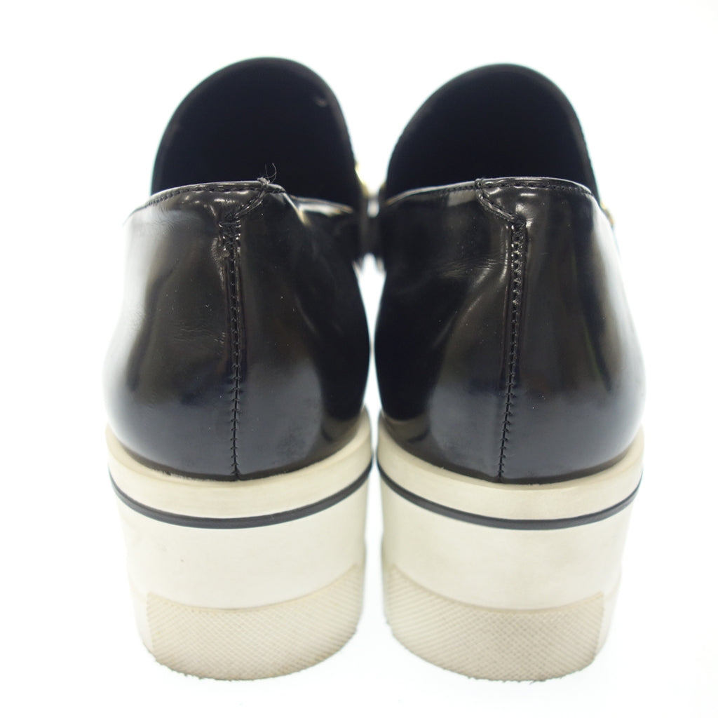 美品◆ステラマッカートニー ビンクスローファー 厚底 コンフォート 358769 レディース サイズ38 ブラック STELLA McCARTNEY【AFD7】