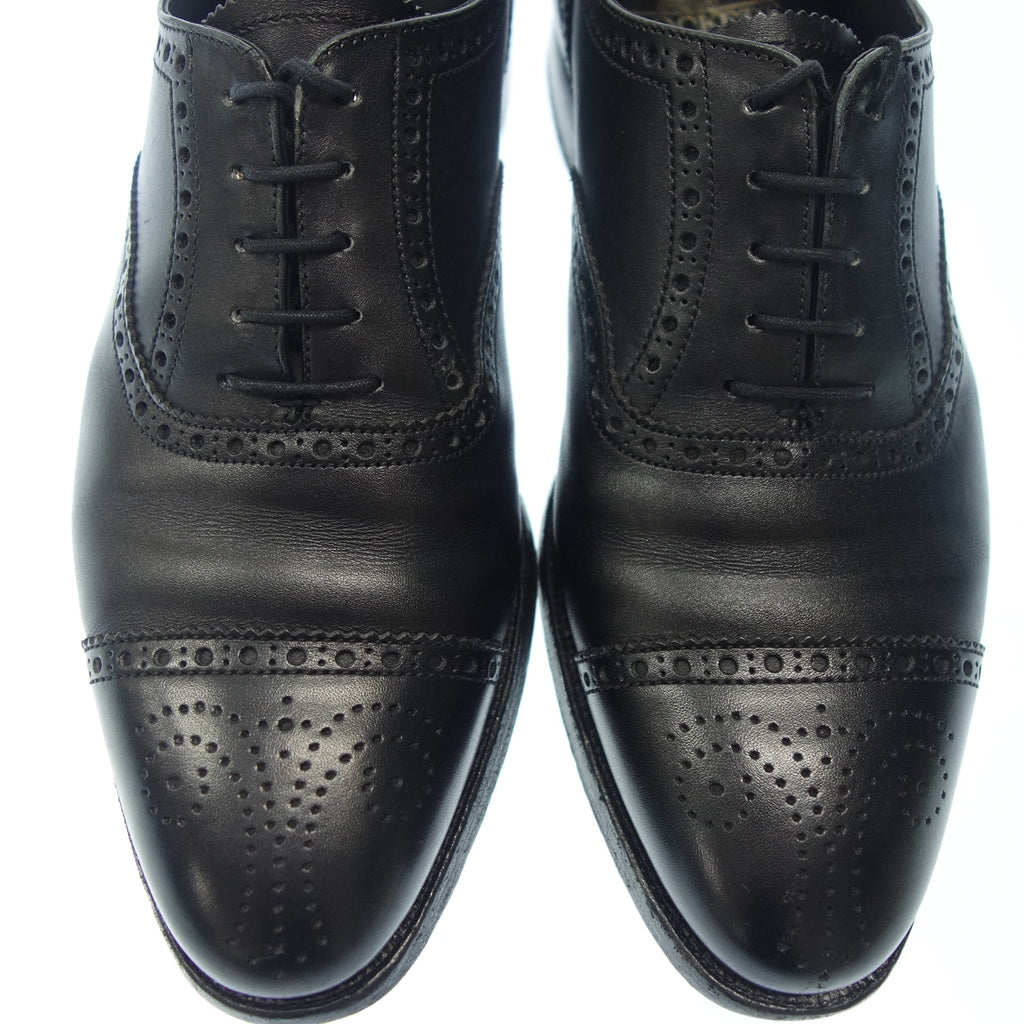 中古◆クロケット&ジョーンズ レザーシューズ セミブローグ コベントリー COVENTRY メンズ 6.5 黒 Crockett&Jones【LA】