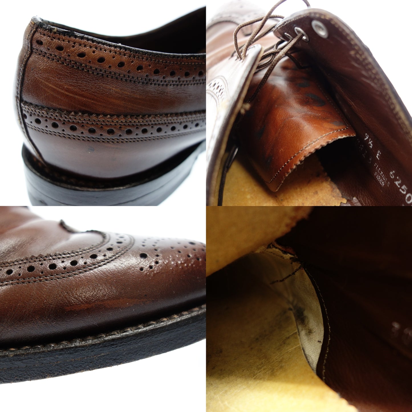 フローシャイム フルブローグシューズ KENMOOR 30813 メンズ 9.5 茶 FLORSHEIM【AFC52】【中古】