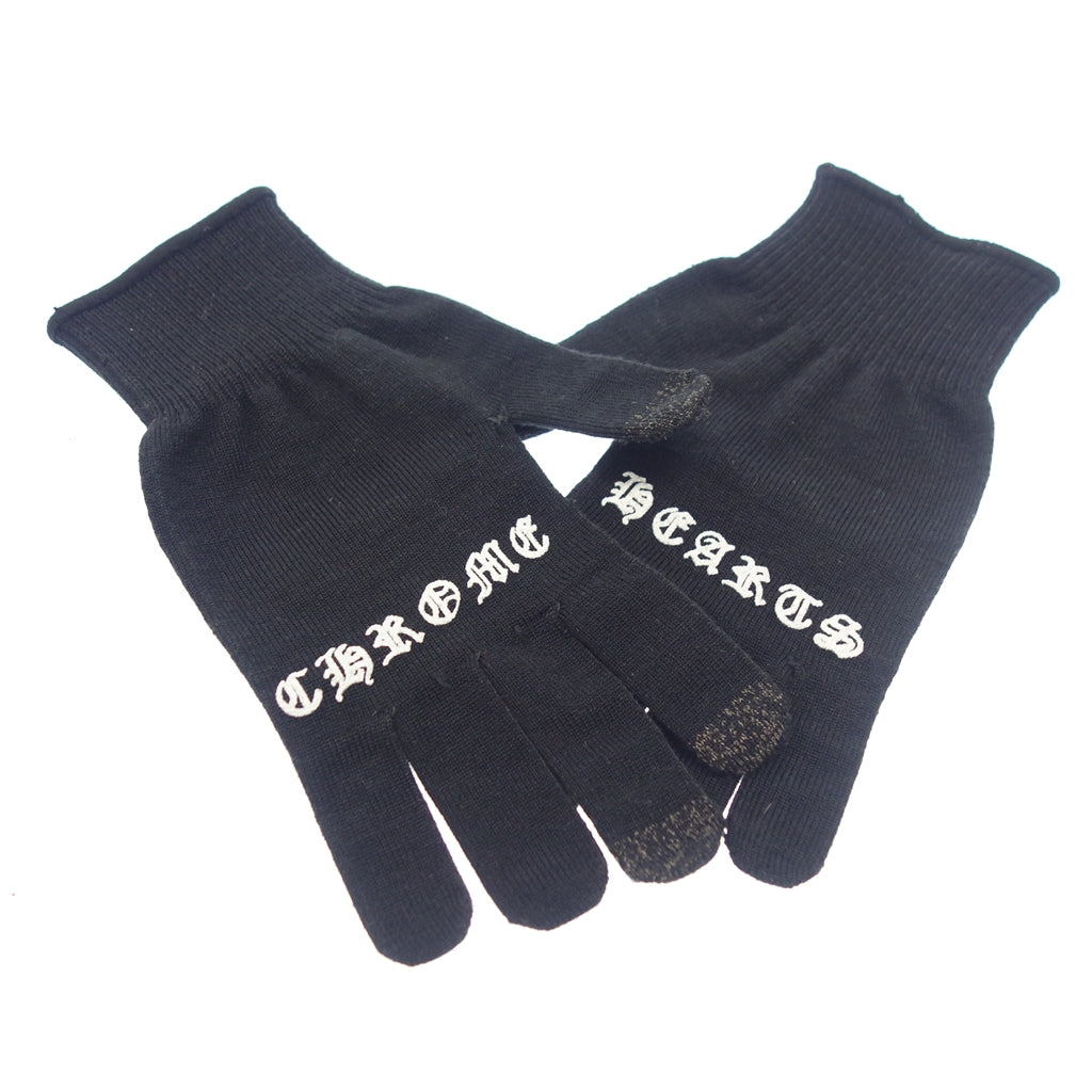 美品◇クロムハーツ 手袋 WORK GLOVES ブラック Chrome Hearts【AFI20