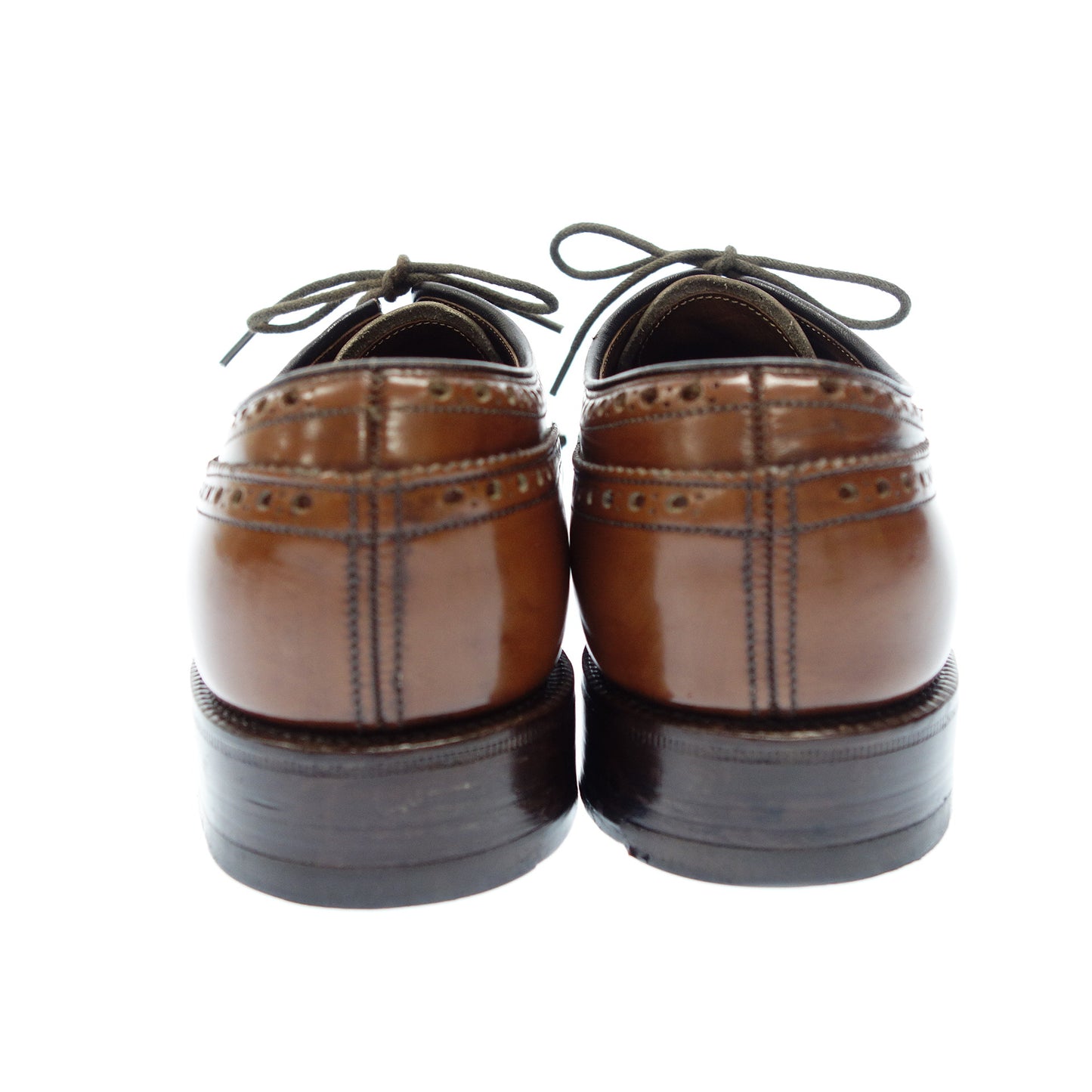 中古◆チャーチ レザーシューズ グラフトン ウイングチップ ポリッシュドバインダー メンズ ブラウン サイズ6.5 Church’s【AFC36】