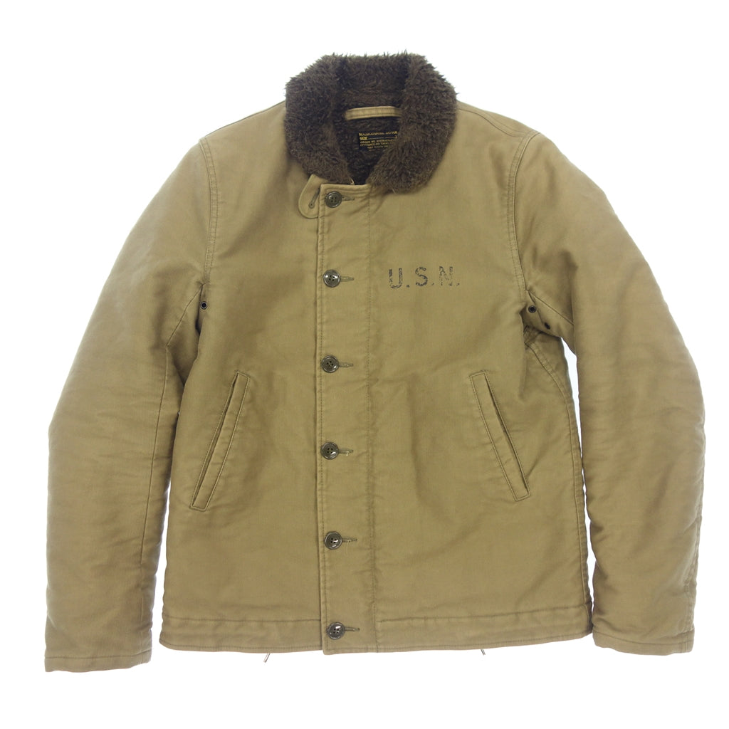 美品◆マーカウェア ジャケット A11C-10BL01C N-1デッキ 裏ボア メンズ カーキ系 サイズ3 MARKAWARE【AFA12】
