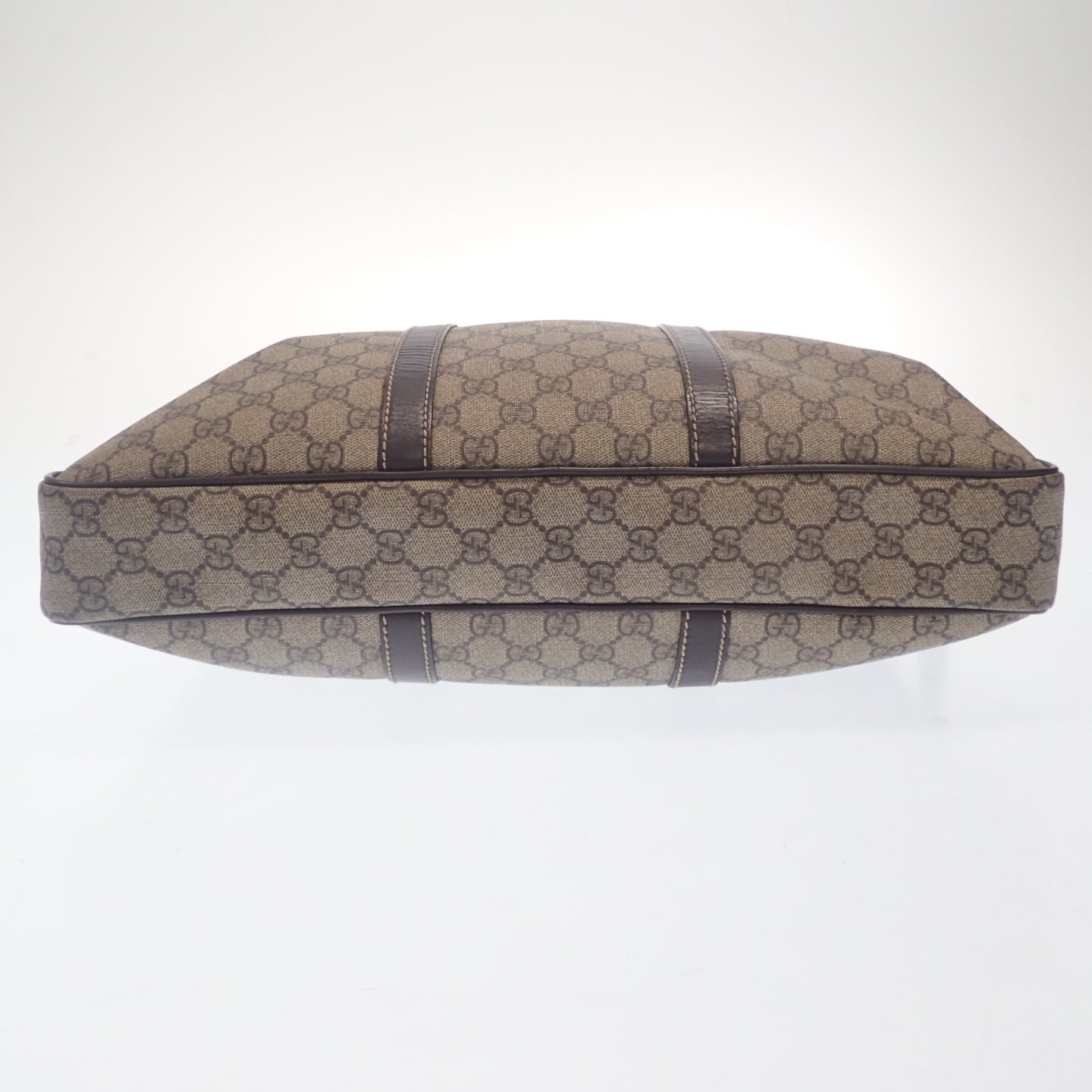 中古◆グッチ GGスプリーム ブリーフケース ビジネスバッグ 201480 ブラウン系 GUCCI【AFE12】