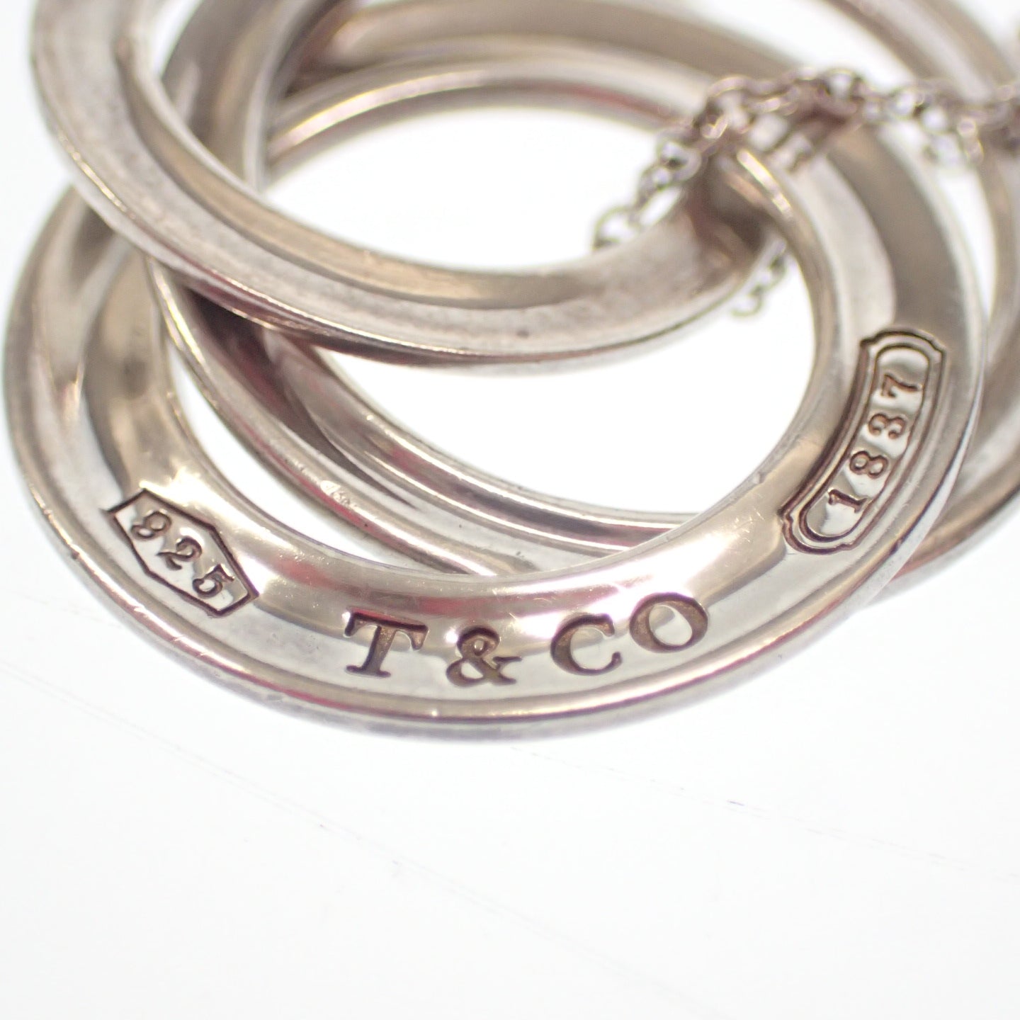 ティファニー ネックレス インターロッキング サークル SV925 シルバー Tiffany&Co.【AFI8】【中古】