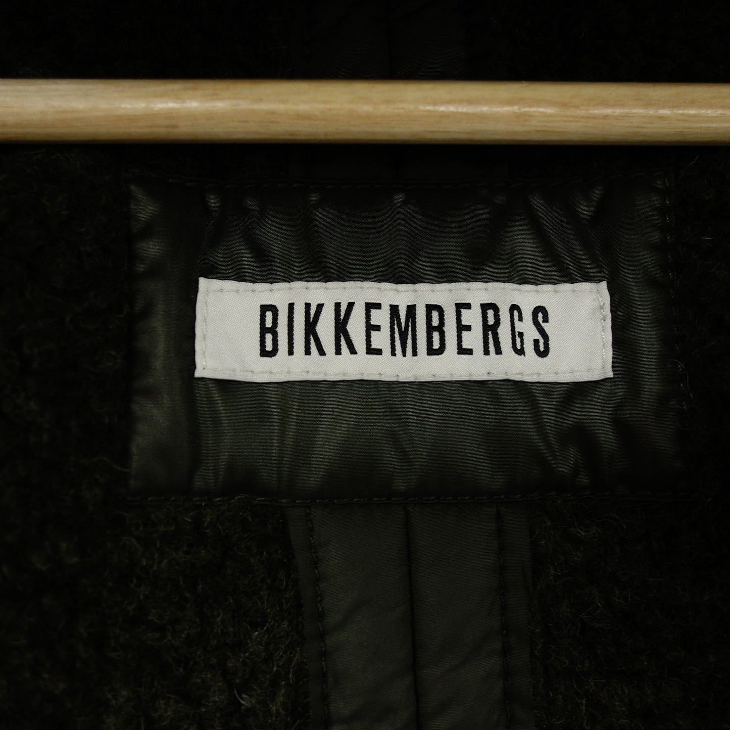 ビッケンバーグ フーデットコート 裏ボア 三者混 オリーブ メンズ 38 BIKKEMBERGS【AFA16】【中古】