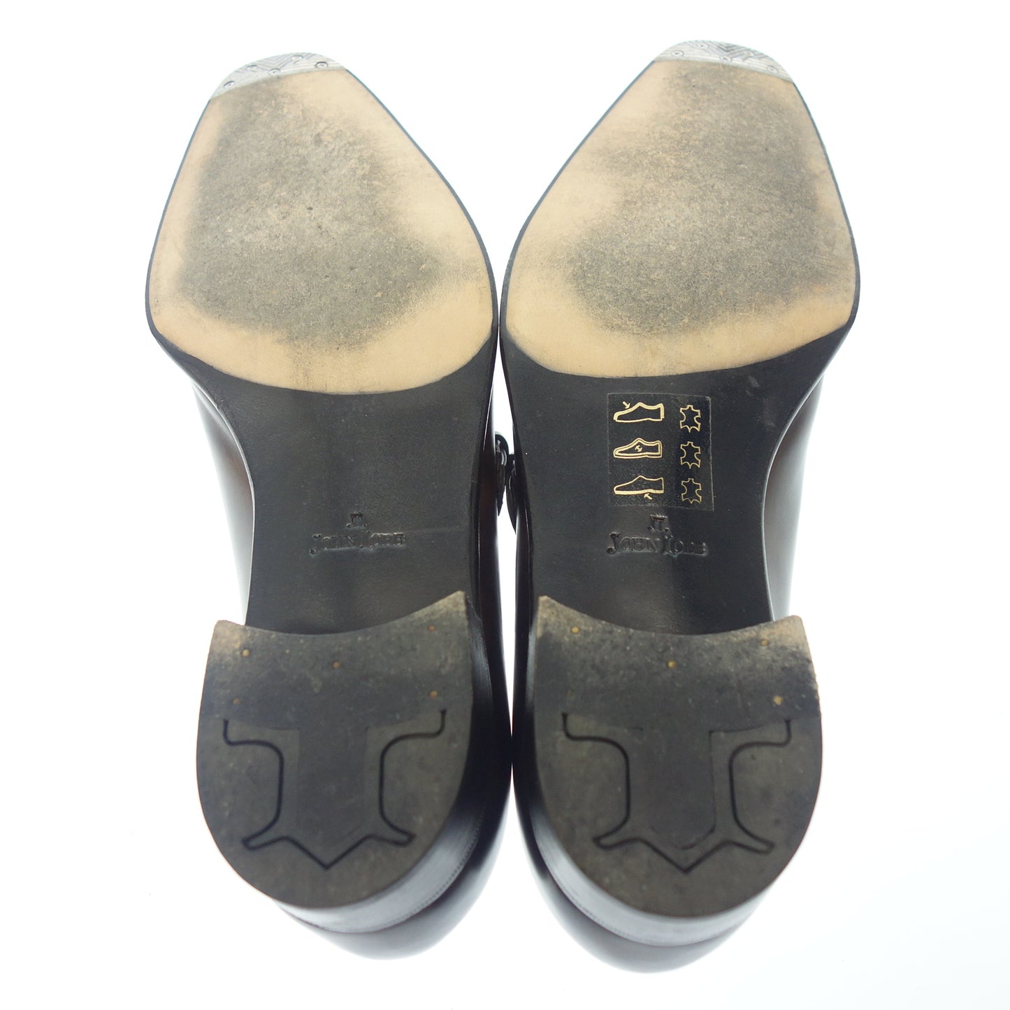 状况非常好◆John Lobb 皮鞋双僧侣教堂博物馆小牛皮棕色 UK8E 8000 最后 CHAPEL JOHN LOBB