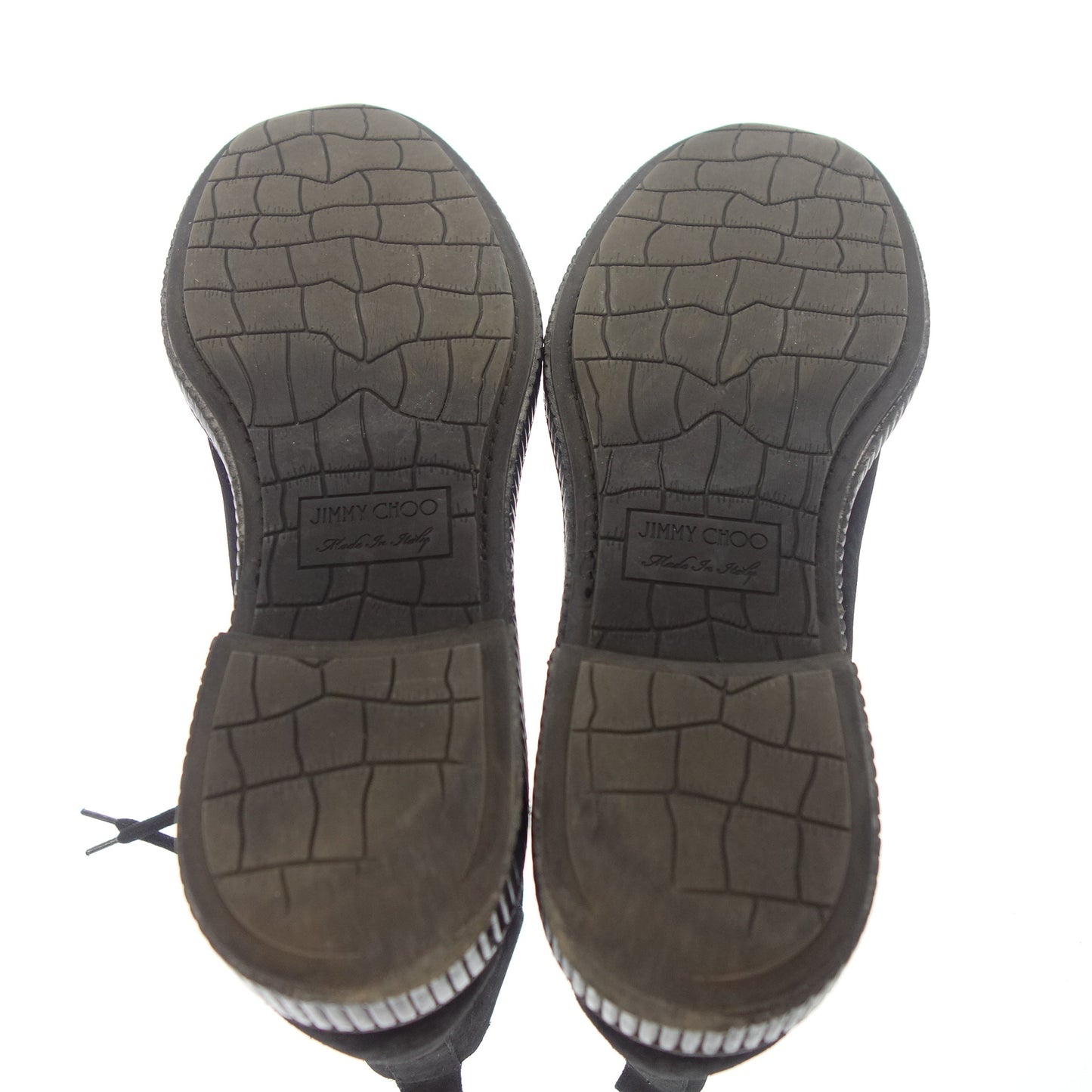 中古◆ジミーチュウ ハイカット スニーカー スエード メンズ ブラック サイズ44 JIMMY CHOO【AFC27】