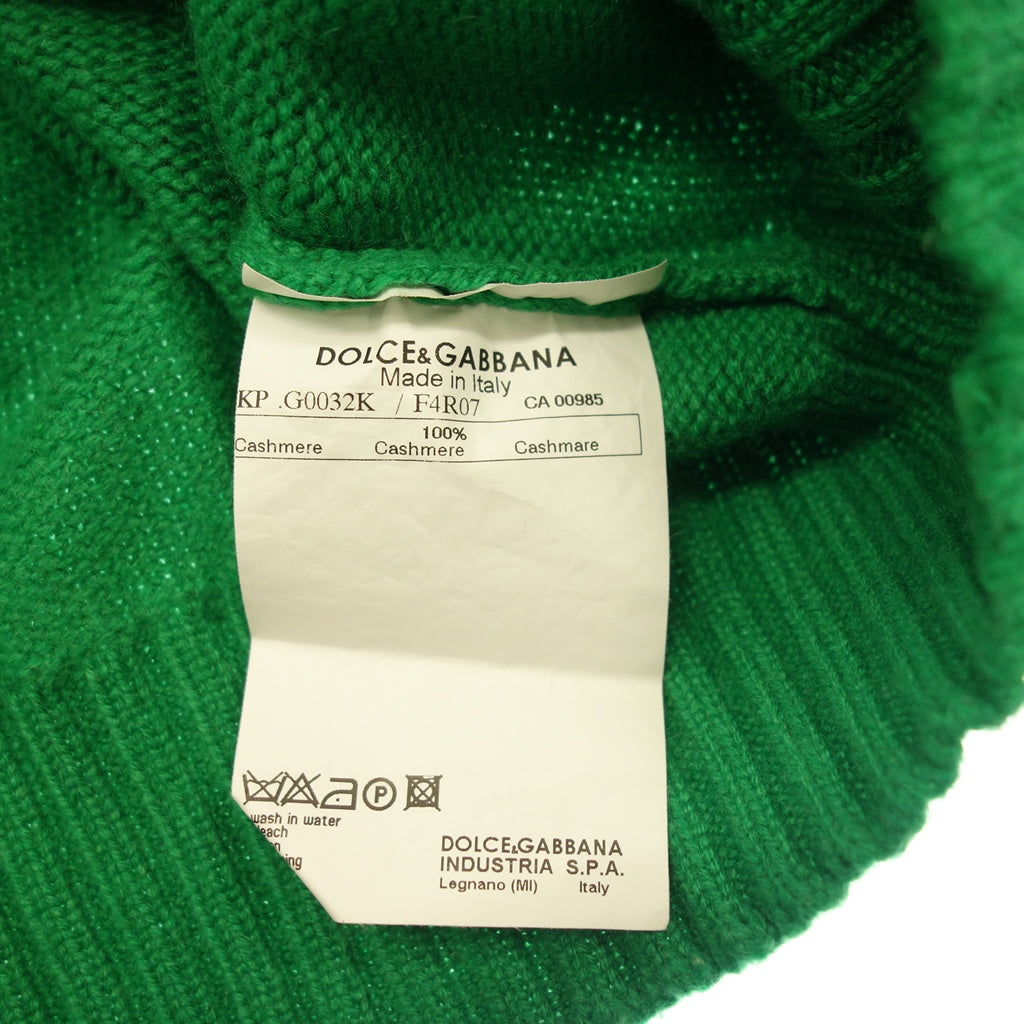 中古◆ドルチェ&ガッバーナ クルーネックニット カシミヤ100% メンズ グリーン サイズ46 DOLCE&GABBANA【AFB4】