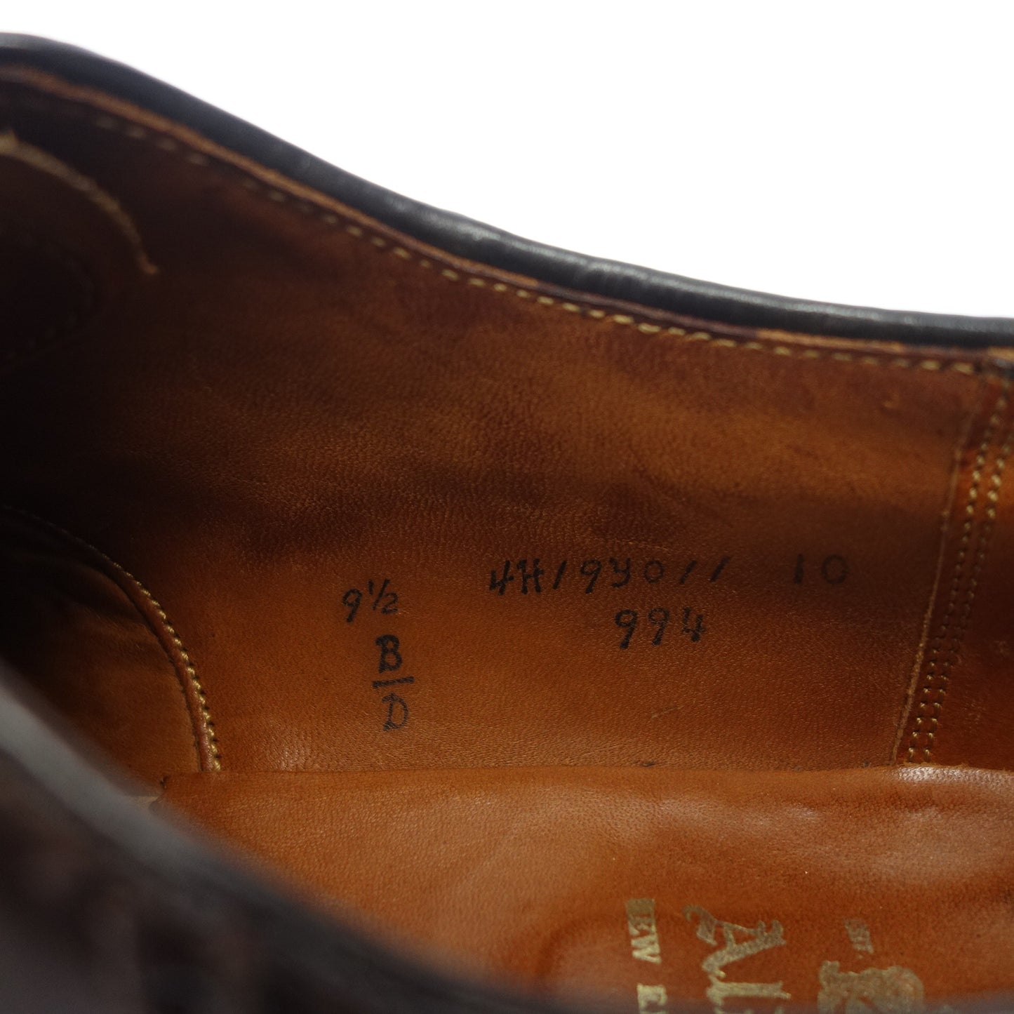美品◆オールデン サドルシューズ 994 コードバン メンズ 9.5 茶 ALDEN【AFC51】