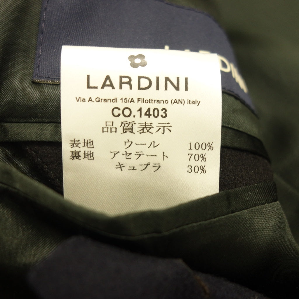 美品◆ラルディーニ フィールド チェスターコート CO.1403 メンズ 46サイズ7REG ブラック 国内正規品 LARDINI【AFB15】