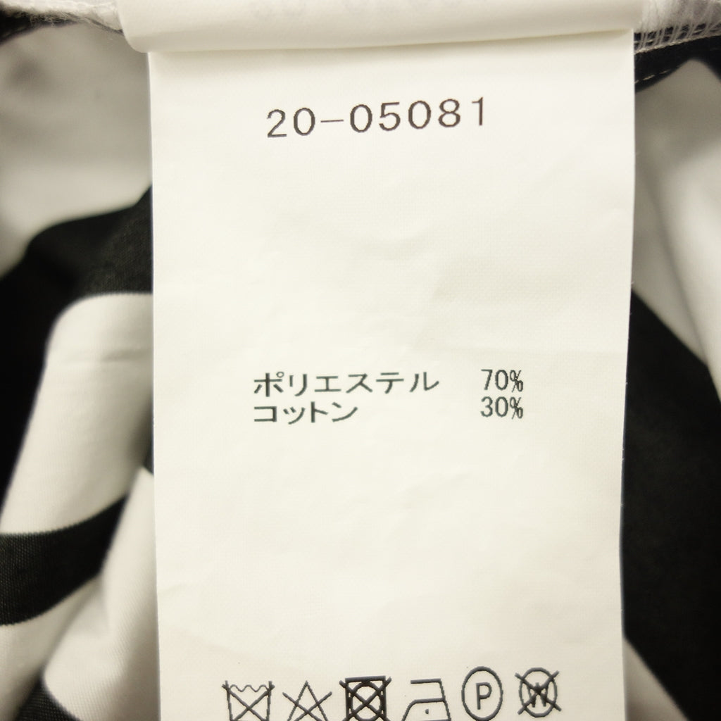 美品◆サカイ 20SS 半袖シャツ ブラウス プルオーバー ストライプ レディース サイズ3 黒×白 20-05081 Sacai【AFB37】