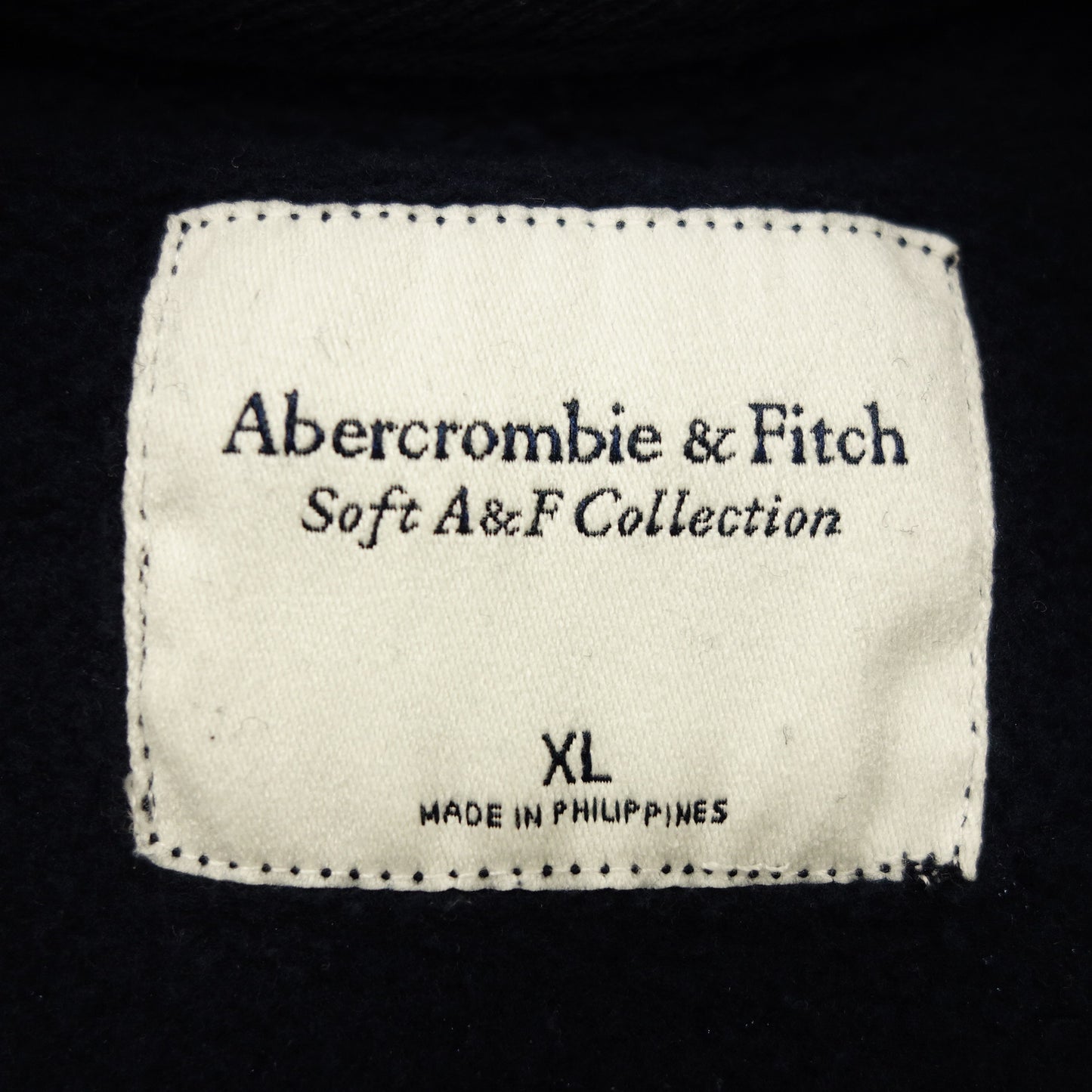 極美品◆アバクロンビー&フィッチ トレーナー 刺繍 ユニセックス ネイビー XL Abercrombie & Fitch【AFB25】