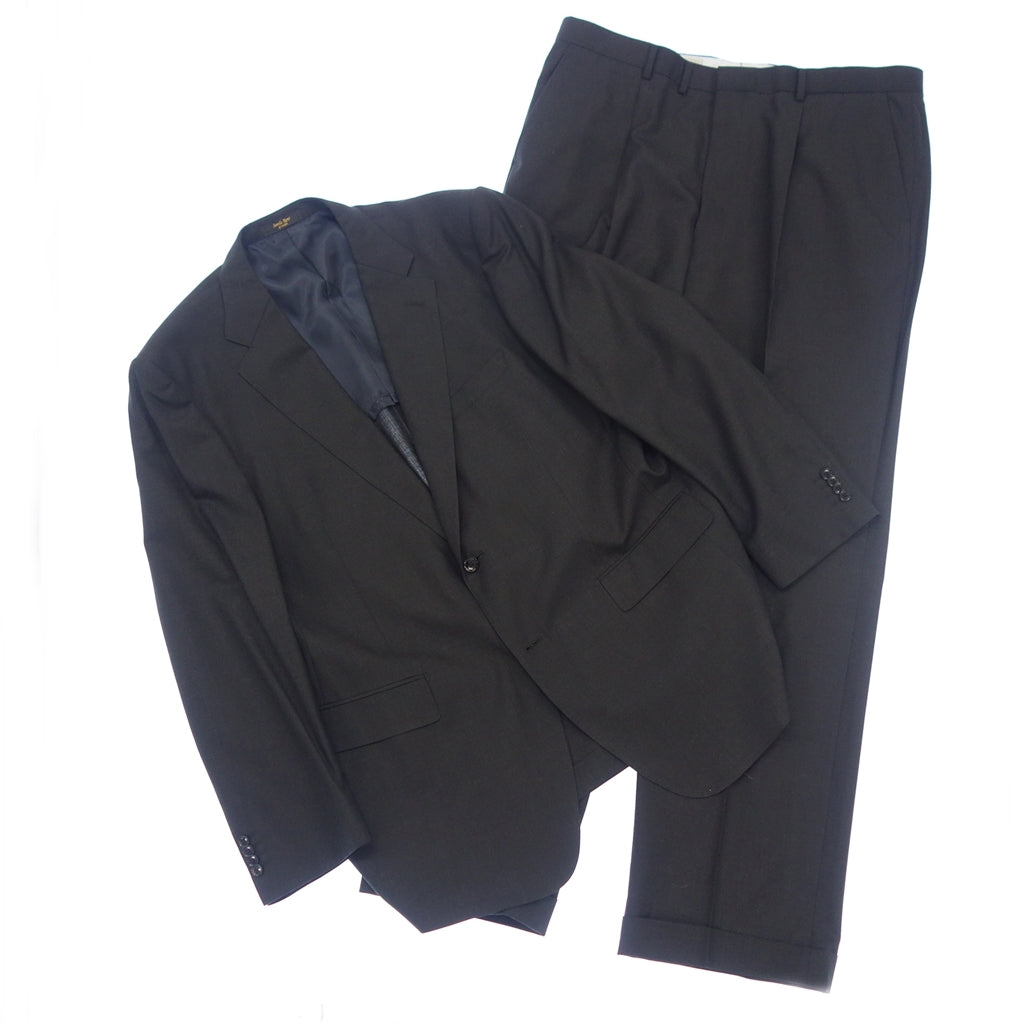 美品◆サヴィルロウ スーツ britnnia ウール メンズ ブラック系 ネーム入り サイズ104 savile row【AFB26】