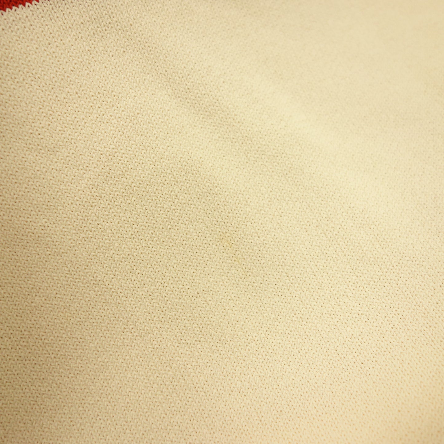 中古◆エルメス 半袖ニットTシャツ マルジェラ期 ボーダー レーヨン レディース サイズXL 赤×ベージュ Hermès【AFB51】