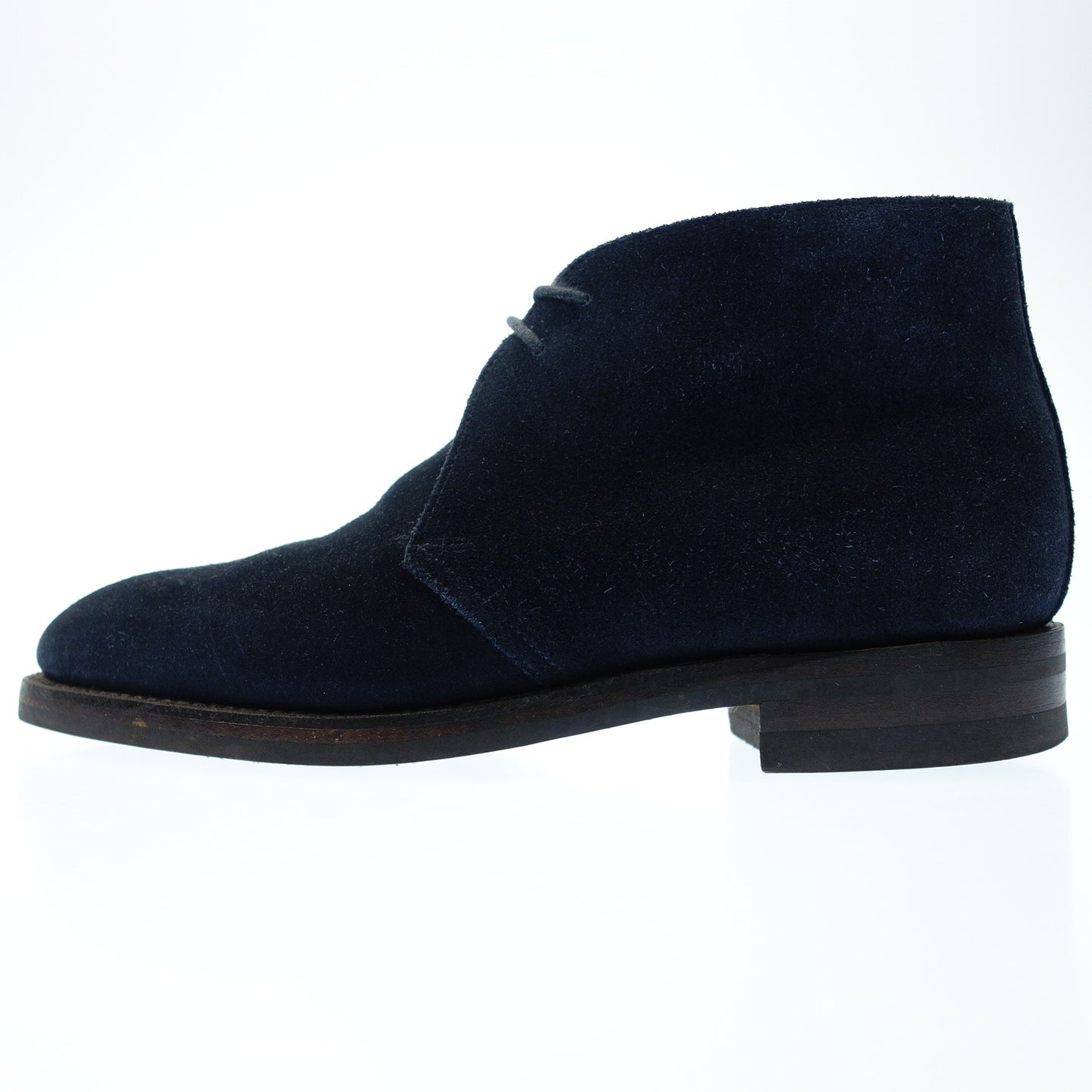 美品◆クロケット&ジョーンズ チャッカブーツ CHERTSEY スエード メンズ 6.5 ネイビー CROCKETT&JONES【AFD8】