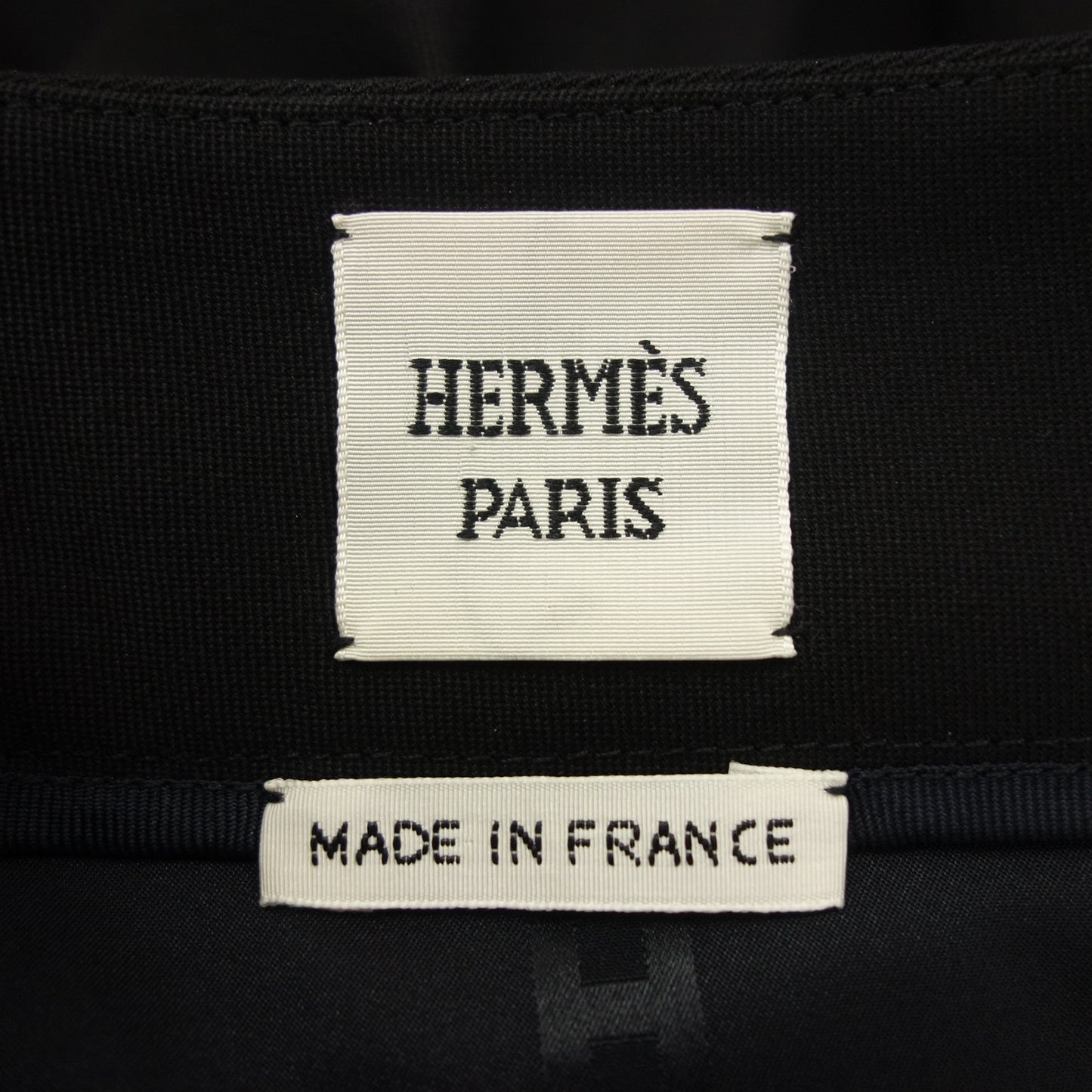 極美品◆エルメス ワイドパンツ 裏地H レディース ブラック系 サイズ34 HERMES【AFB35】