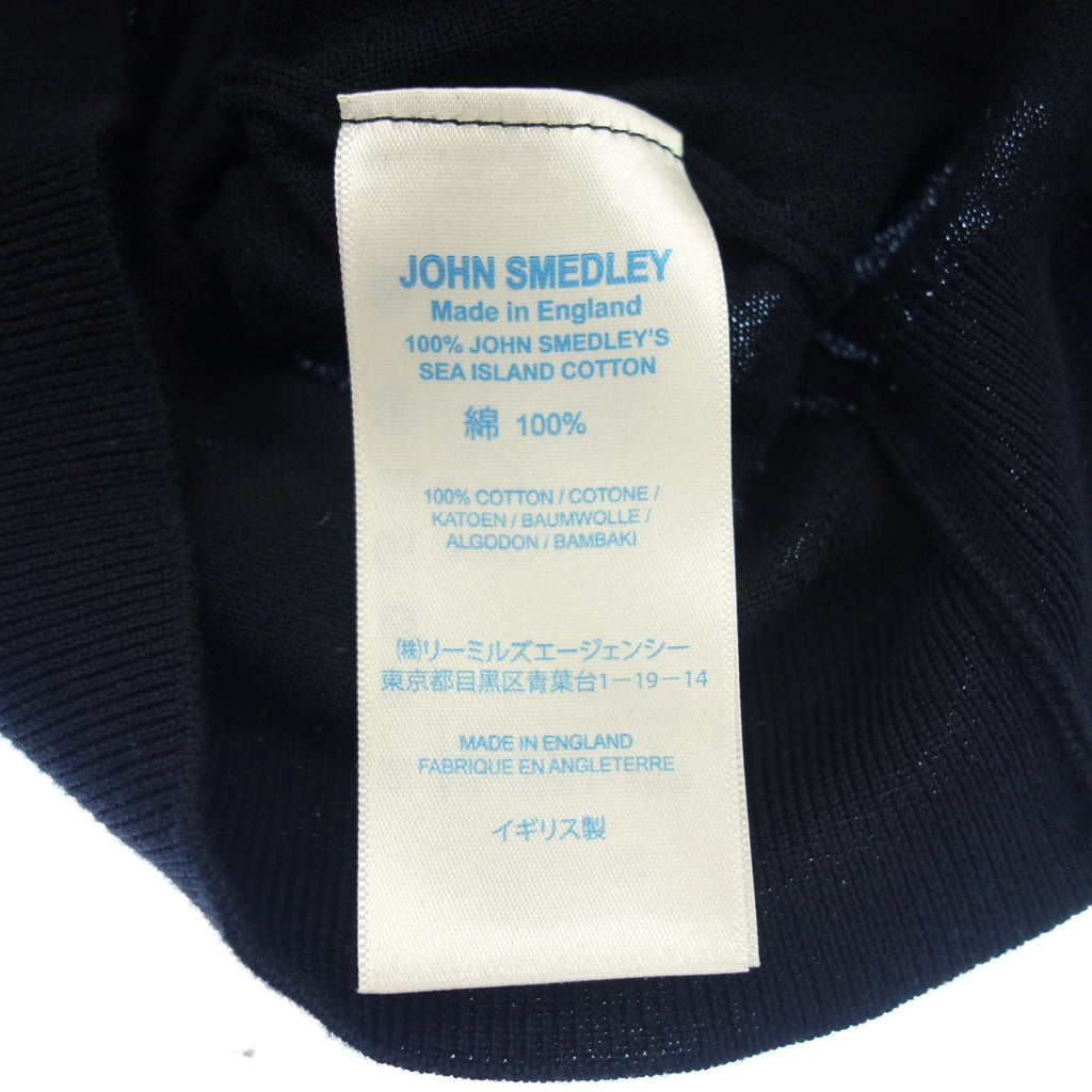 美品◆ジョンスメドレー クルーネックニット シーアイランドコットン 30G メンズ ネイビー サイズM JOHN SMEDLEY【AFB14】