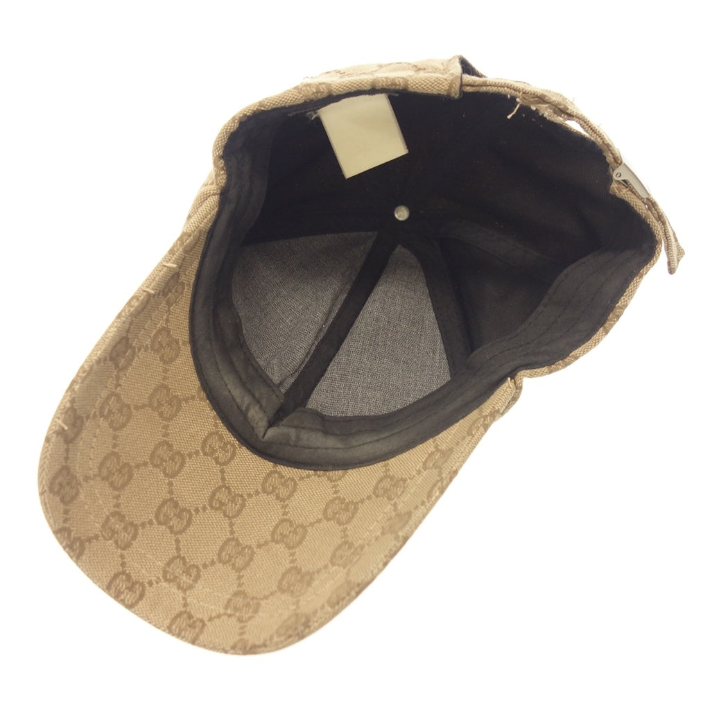 中古◆グッチ GGキャンバス ベースボール キャップ ブラウン系 GUCCI【AFI20】