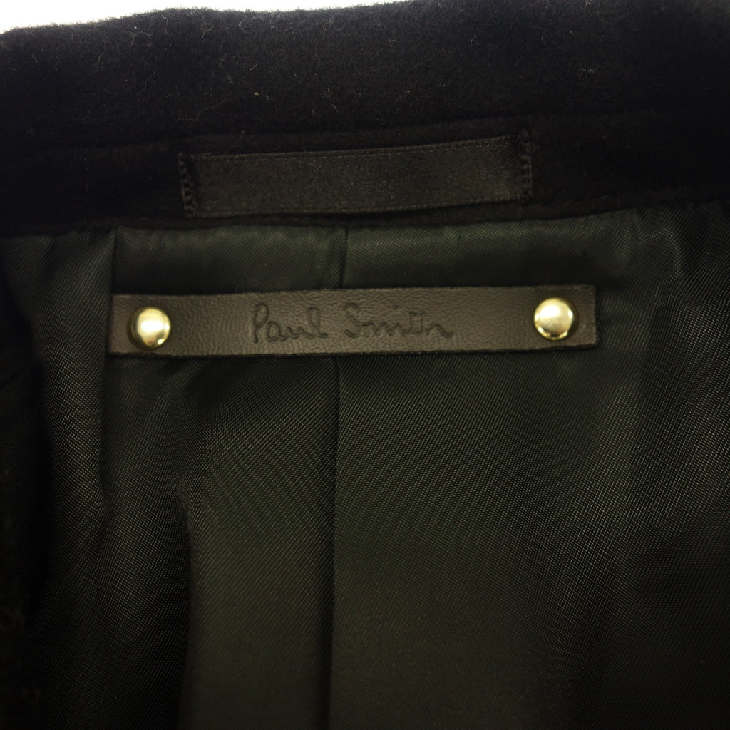 美品◆ポールスミス チェスターコート PM-SL-63362 ウール100% メンズ サイズL 黒 Paul Smith【AFA1】