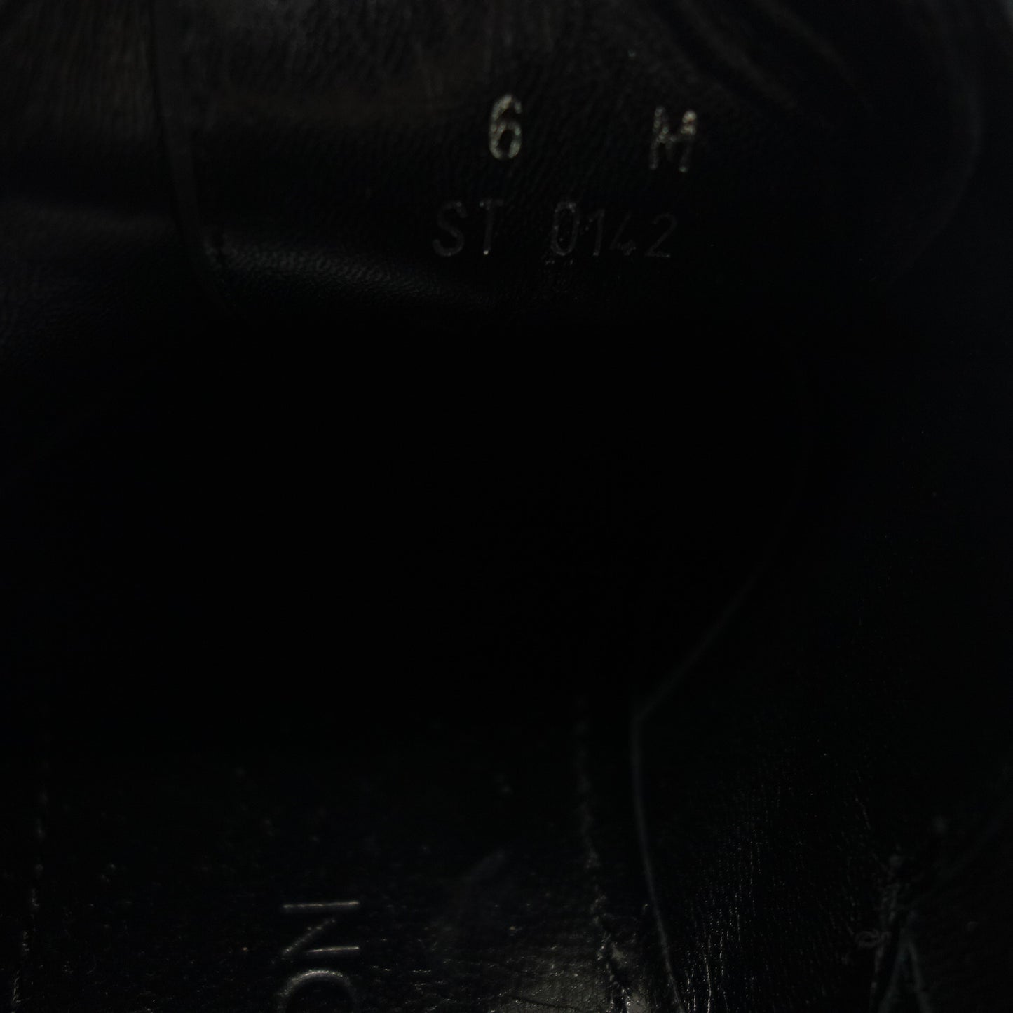 ルイヴィトン レースアップレザーシューズ 5LV メンズ ブラック 6 LOUIS VUITTON【AFC32】【中古】