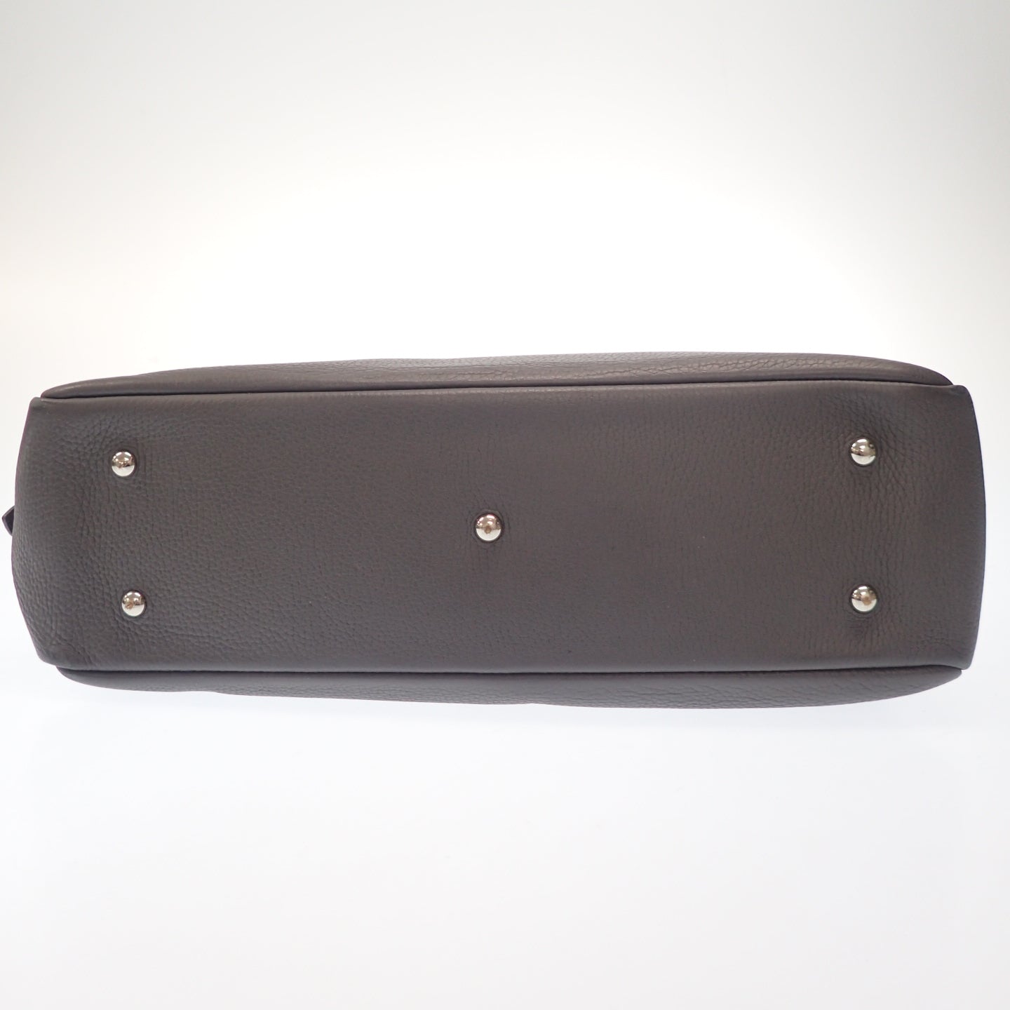 シャンボールセリエ ハンドバッグ ブリーフケース シボレザー シルバー金具 CHAMBORD SELLIER【AFE9】【中古】