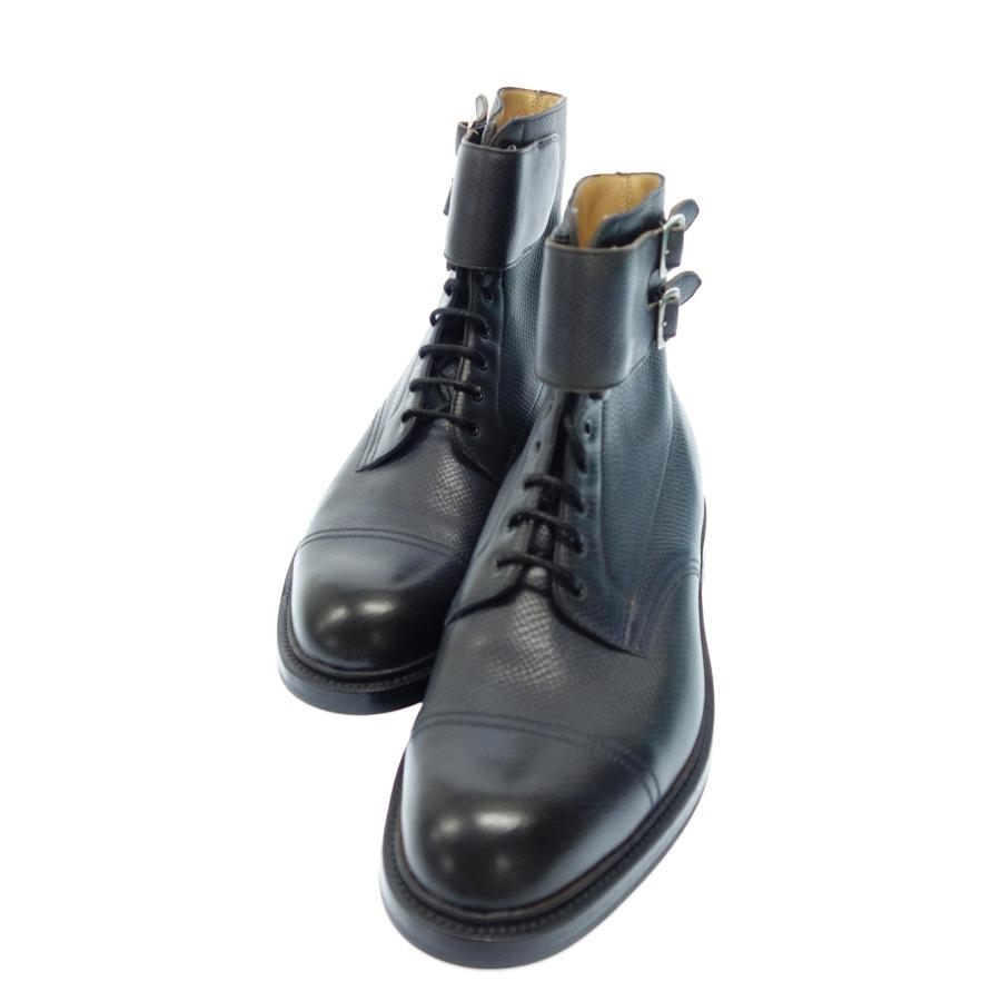 Like new◆Edward Green Leather Boots KENTMERE Men's Navy Size 7.5 EDWARD  GREEN [LA]