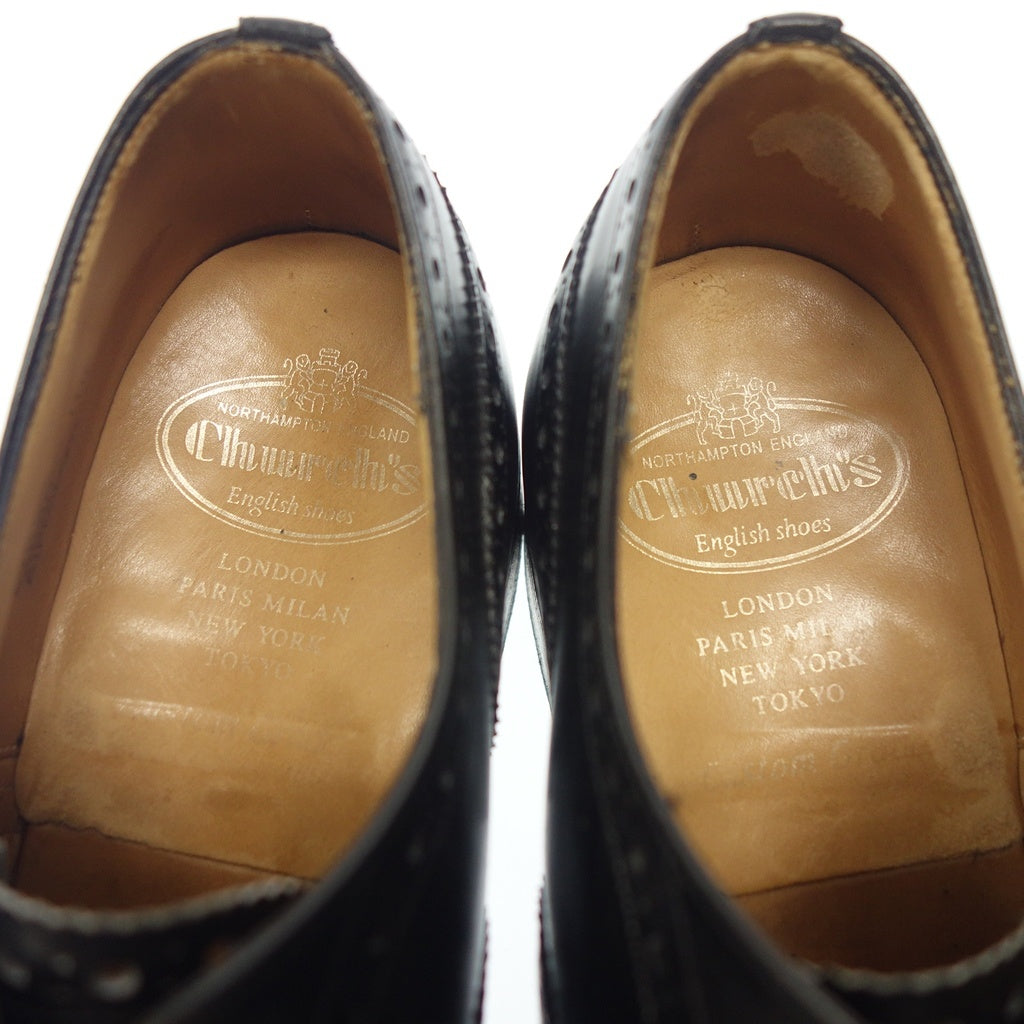 中古◆チャーチ レザーシューズ フルブローグ 173 メンズ ブラック系 サイズ55F Church's【AFD14】