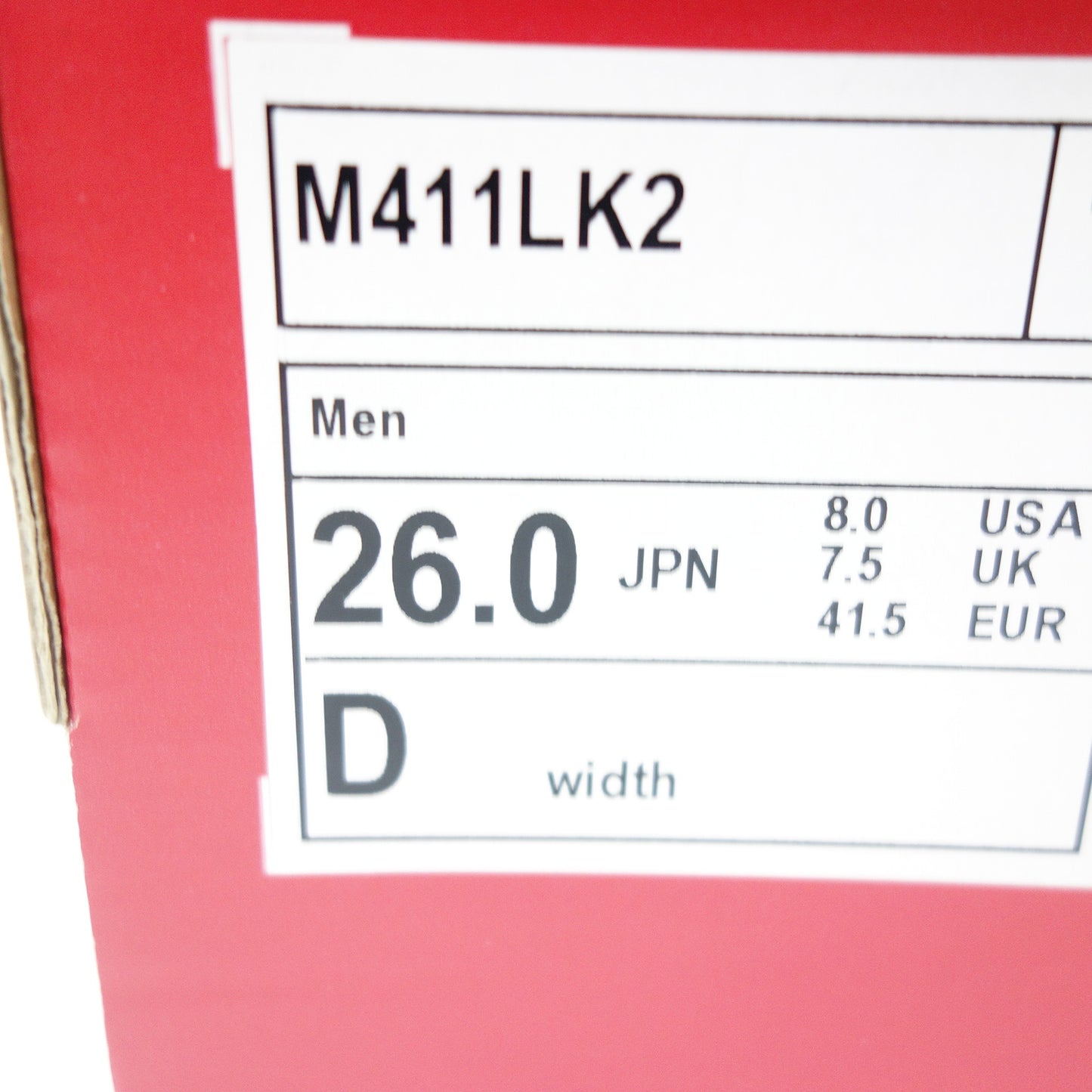 ニューバランス スニーカー M411LK2 メンズ ブラック 26cm New Balance【AFD6】【中古】