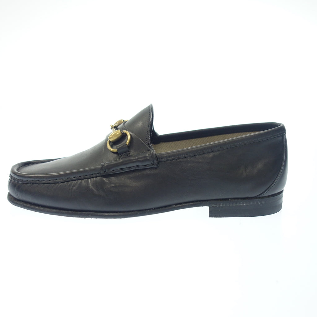美品◆グッチ ローファー ホースビット 1953コレクション メンズ UK6.5 ブラック GUCCI【LA】