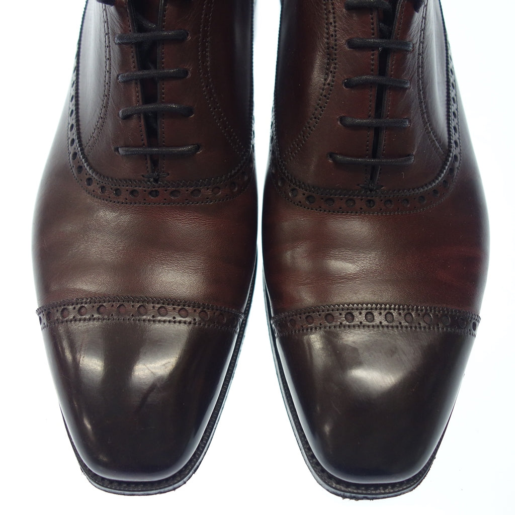 美品◆ガジアーノ&ガーリング レザーシューズ パンチドキャップトゥ WARWICK ワーウィック メンズ 7.5E 赤茶 GAZIANO&GIRLING【LA】