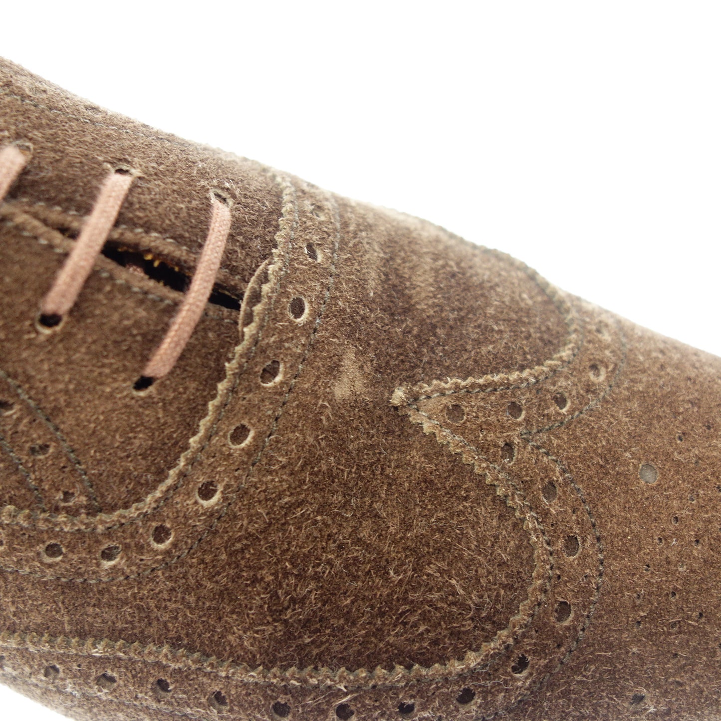 中古◆ジェイエムウエストン レザーシューズ フルブローグ 376 スエード メンズ ブラウン系 サイズ10 J.M.WESTON【AFC44】