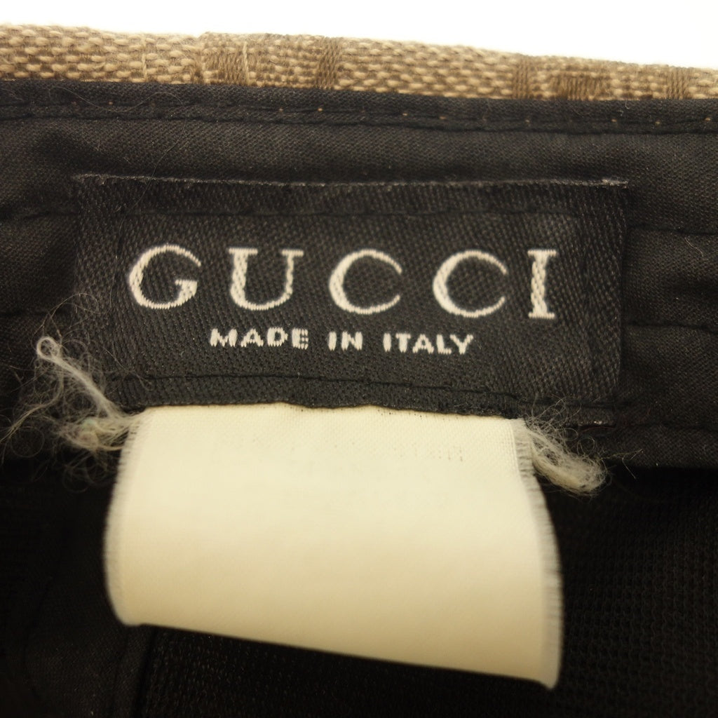 中古◆グッチ GGキャンバス ベースボール キャップ ブラウン系 GUCCI【AFI20】