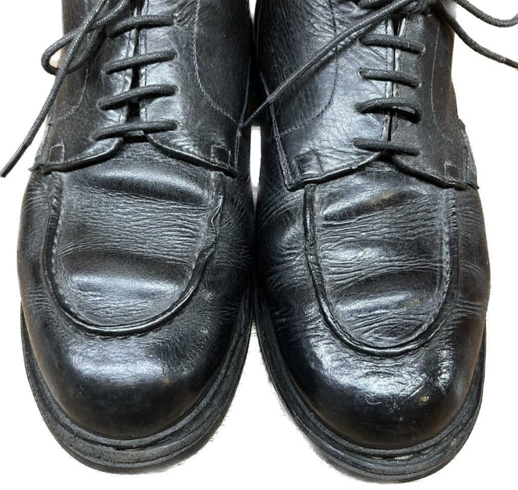 Used ◆ Paraboots Leather Shoes U Tip Chamboard Big Tag UK8 Equivalent Black PARABOOT