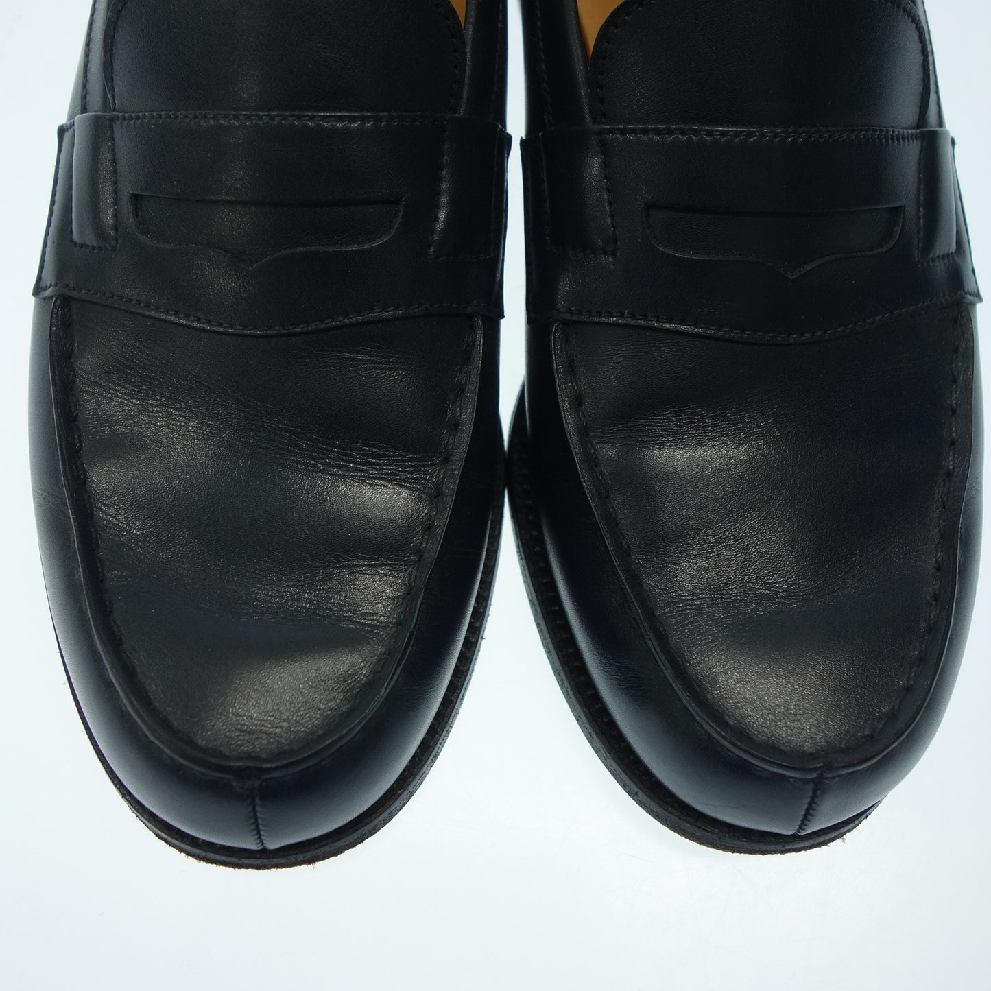 美品◆ジェイエムウエストン コインローファー 180 J.M.WESTON メンズ 4E 紺【AFC55】