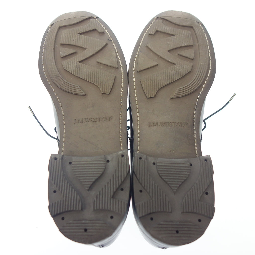 美品◆ジェイエムウエストン ゴルフ レザーシューズ 641 スエードコンビ ブラック サイズ8D J.M.WESTON【LA】