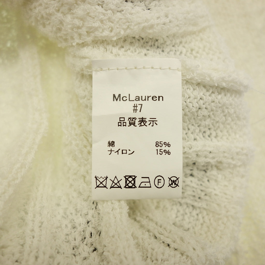 美品◆マックローレン セーター ブリッラ ペル イル グスト別注 チルデンニット メンズ サイズS ホワイト系 Mc Lauren Brilla per il gusto【AFB14】