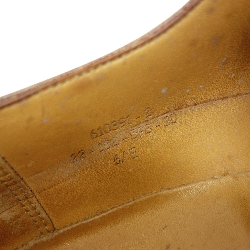 中古◆ジェイエムウエストン レザーシューズ ロジェ ハーフハントダービー Uチップ 598 メンズ サイズ6E ブラウン J.M.WESTON【LA】