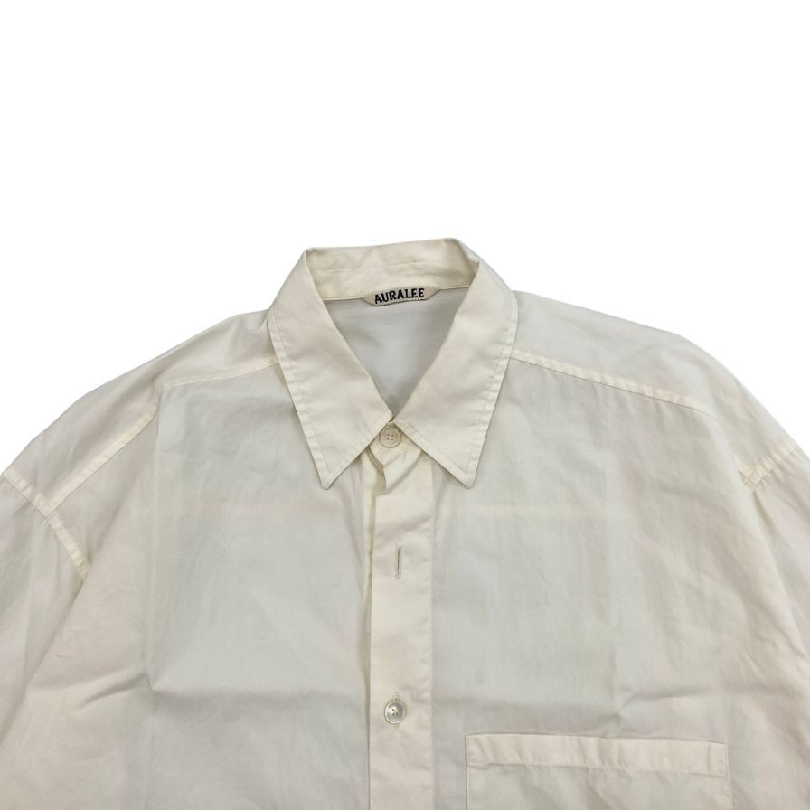 オーラリー シャツ フィンクスツイル 21AW A00S03TN コットン メンズ アイボリー サイズ4 AURALEE FINX TWILL BIG【AFB14】